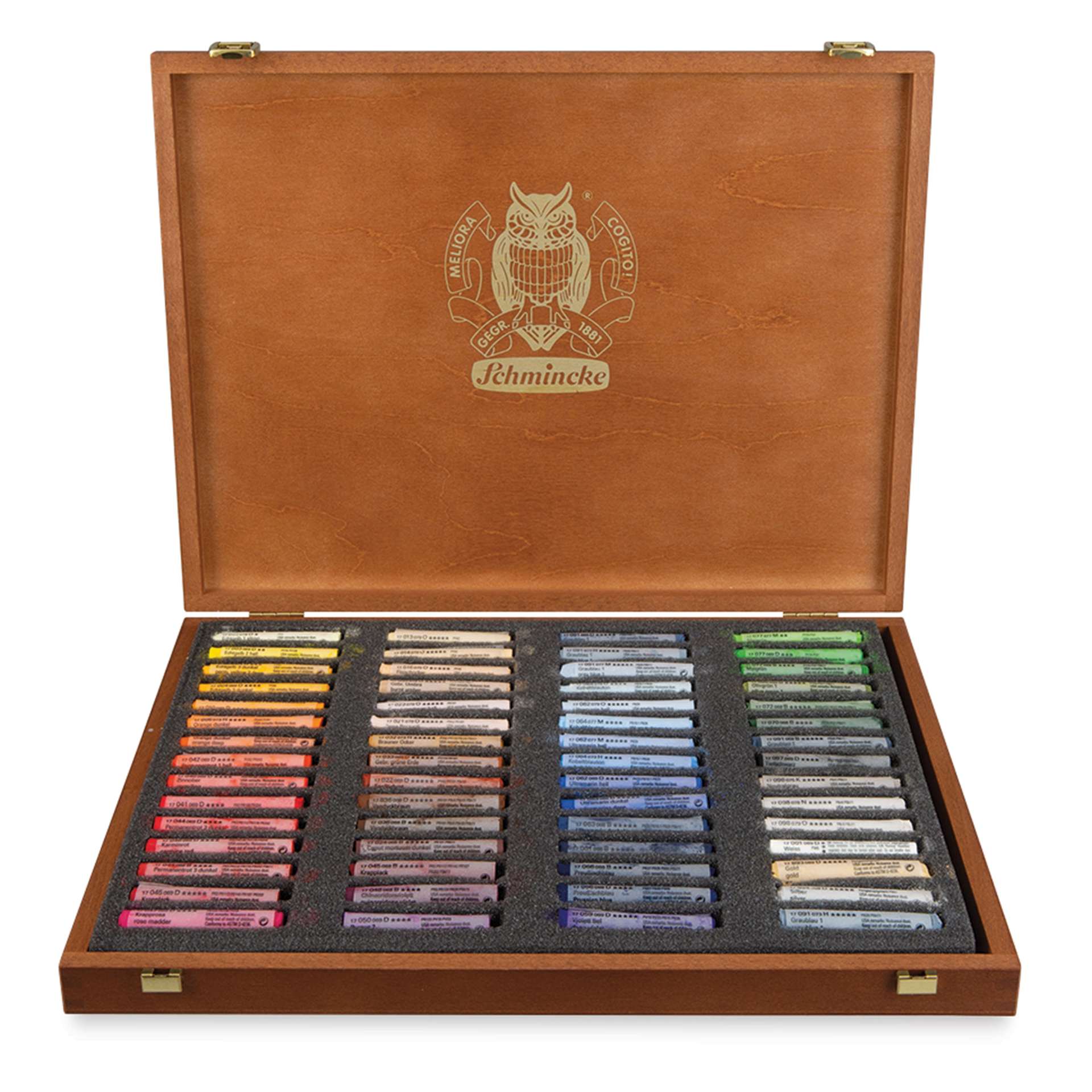 Schmincke Soft Pastels - Set of 60, Assorted Colors, Wood Box, Full Stick