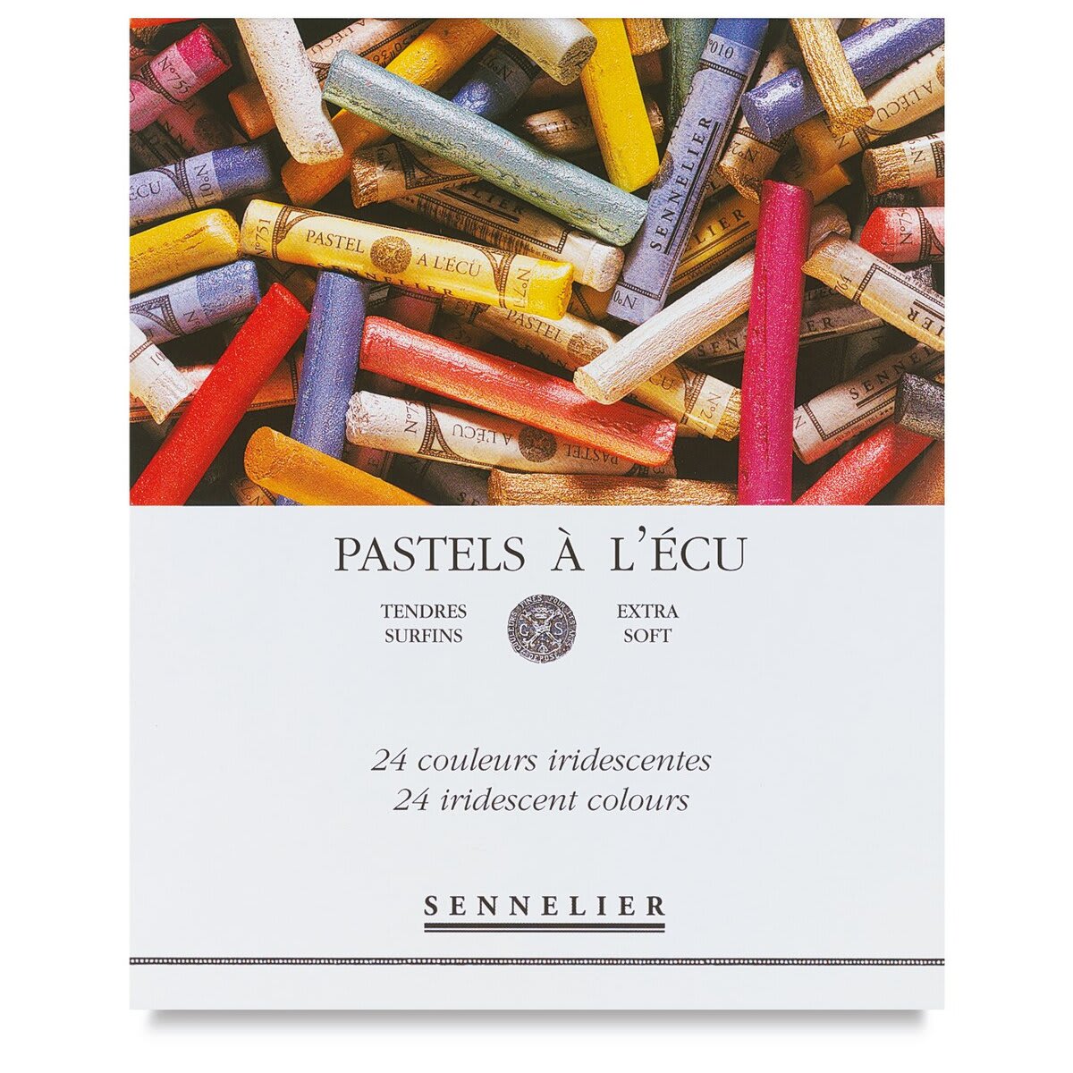 Sennelier Soft Pastels - Set of 24, Iridescent Colors (front of box)