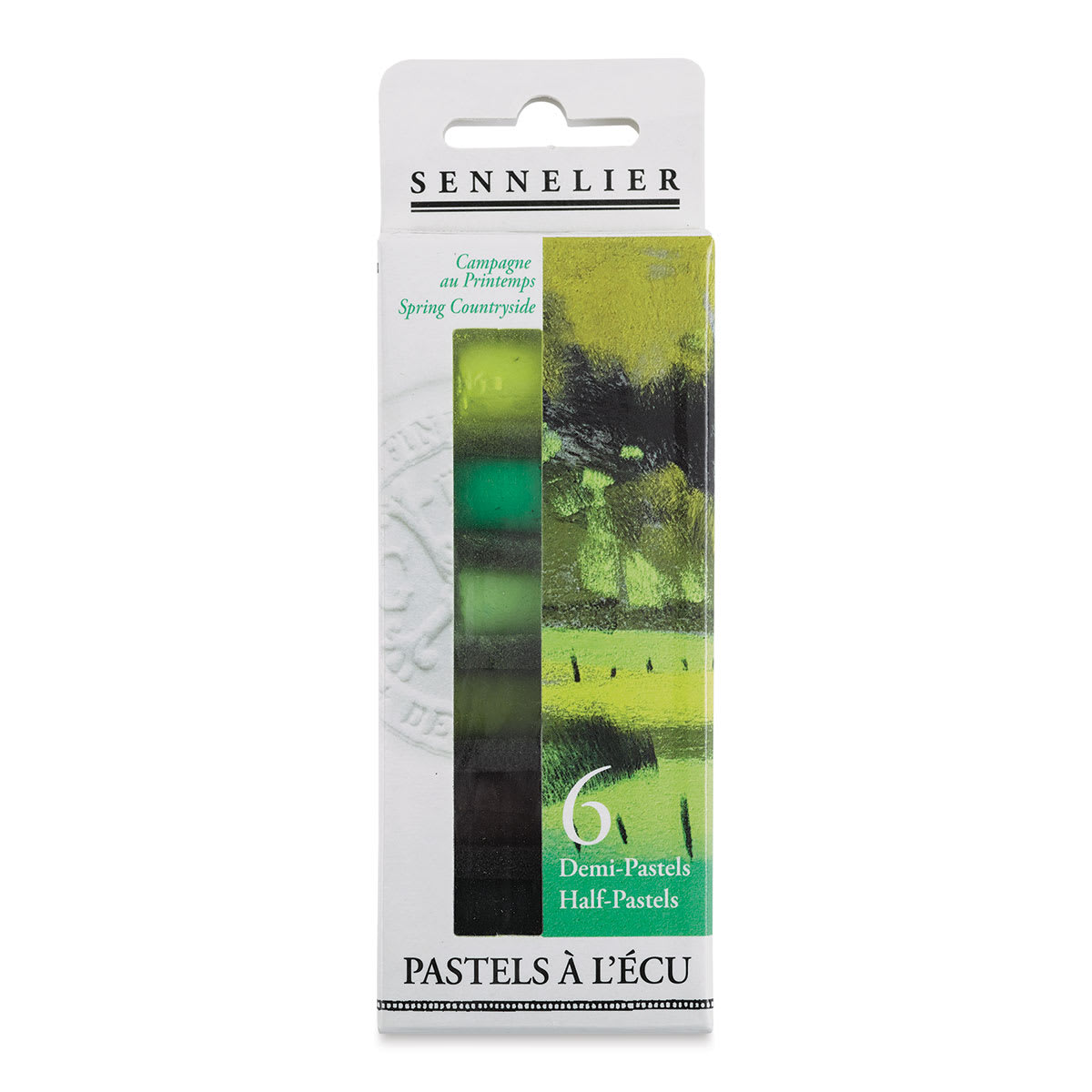 Sennelier Soft Pastels - Set of 6, Countryside In Spring, Half-Sticks (front of package)
