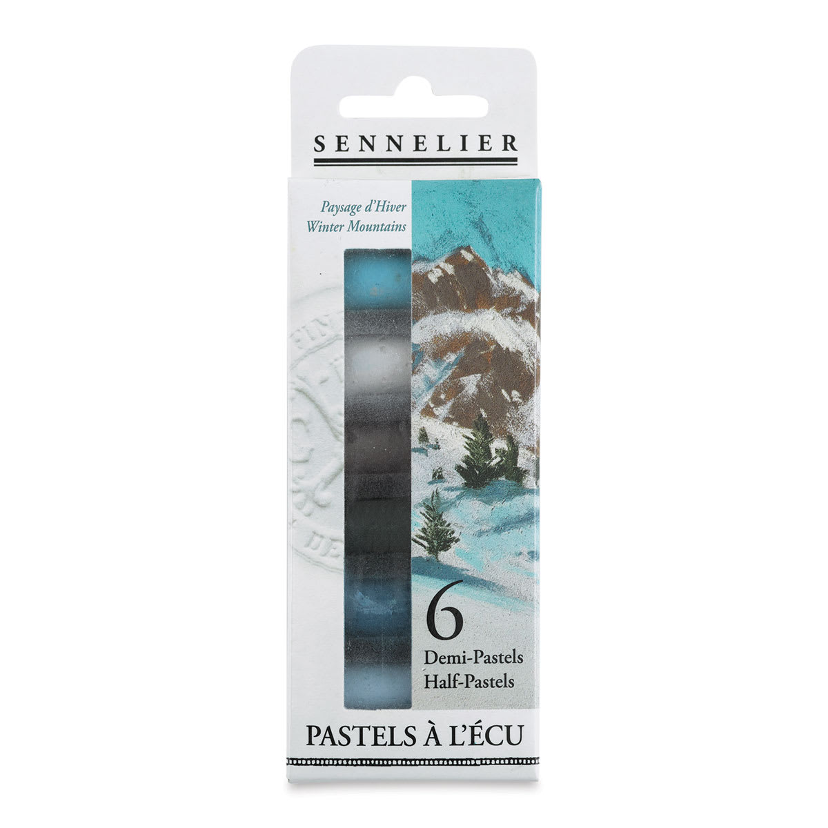 Sennelier Soft Pastels - Set of 6, Winter Landscape, Half-Sticks (front of package)