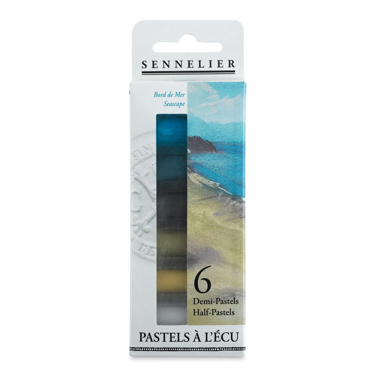 Sennelier Soft Pastels - Set of 6, Seaside, Half-Sticks (front of package)