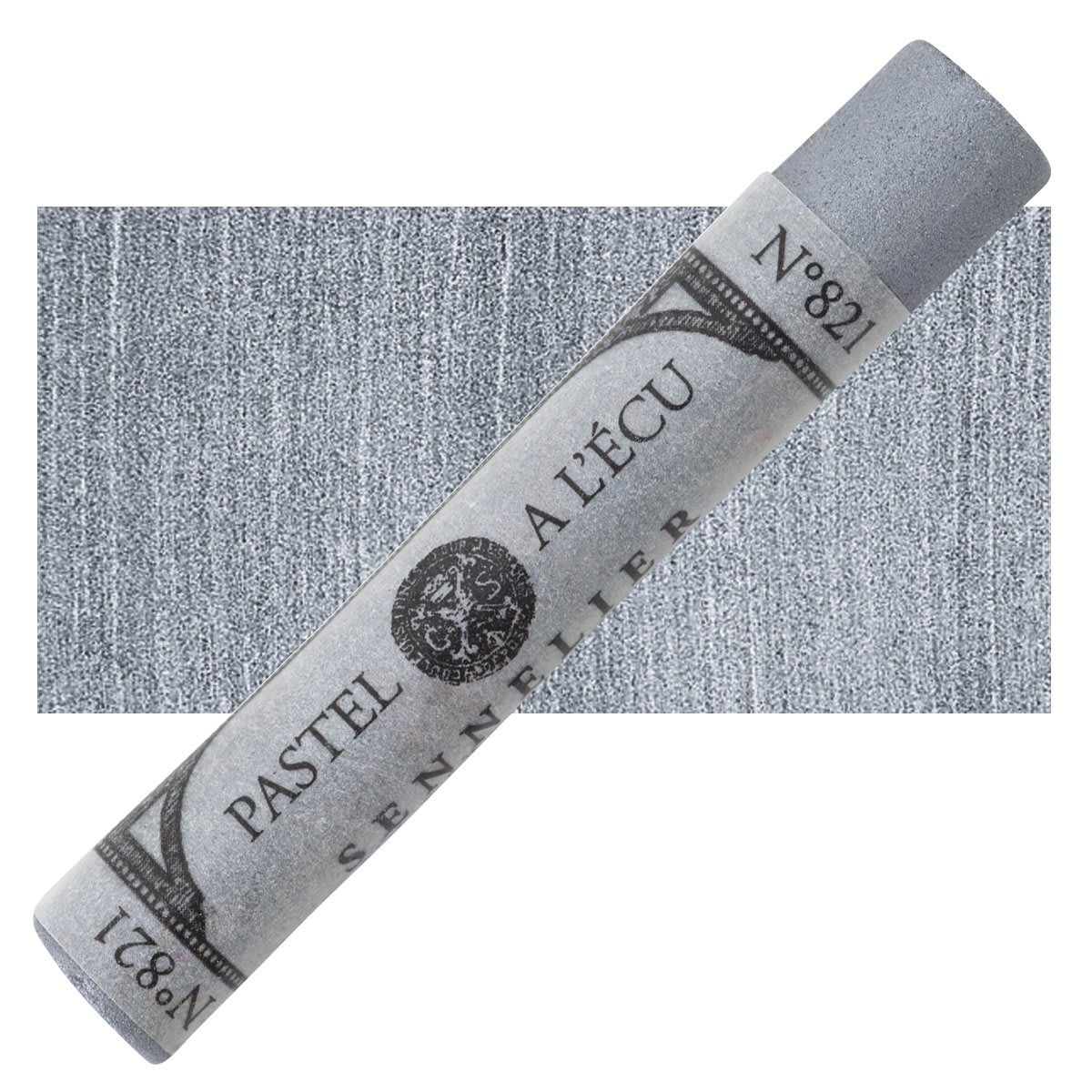 Sennelier Soft Pastel - Iridescent Silver 821 pastel and swatch