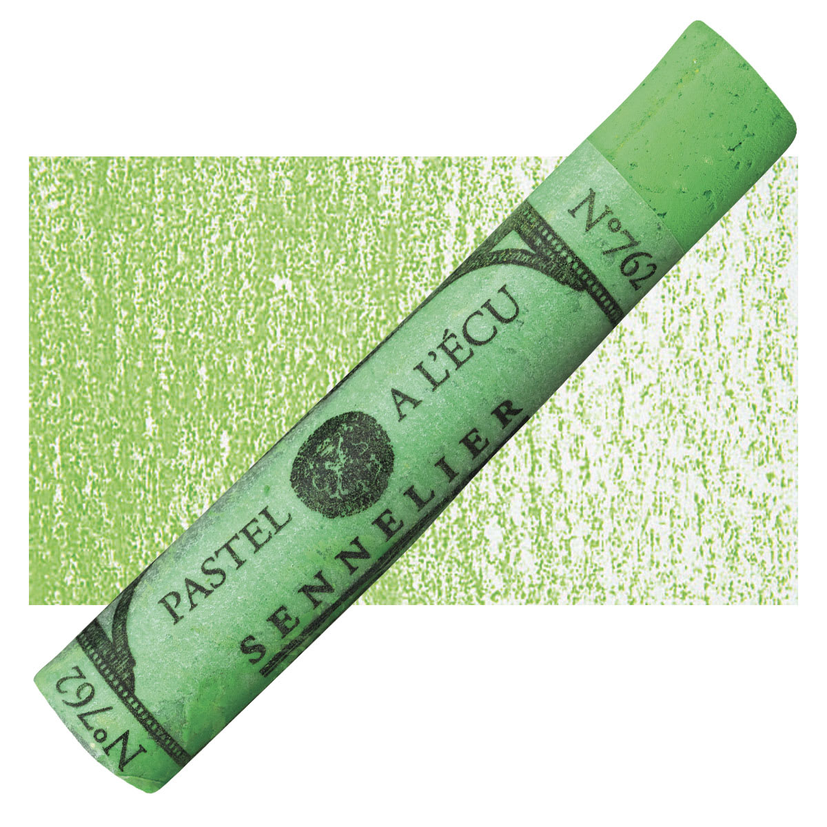 Sennelier Soft Pastel - Baryte Green 762 pastel and swatch