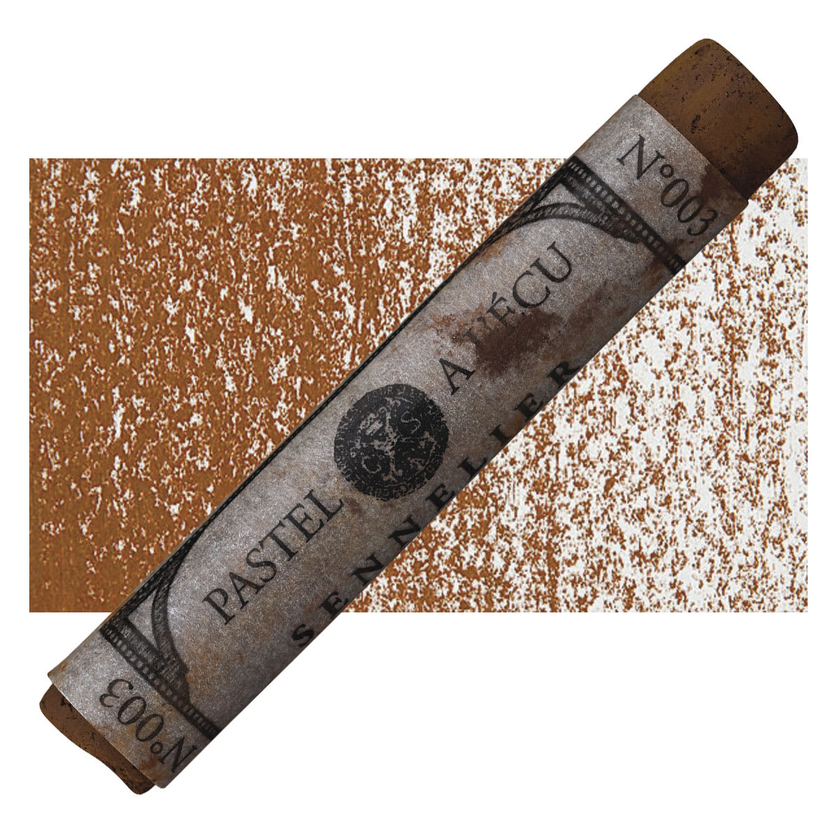 Sennelier Soft Pastel - Black Brown 003 pastel and swatch
