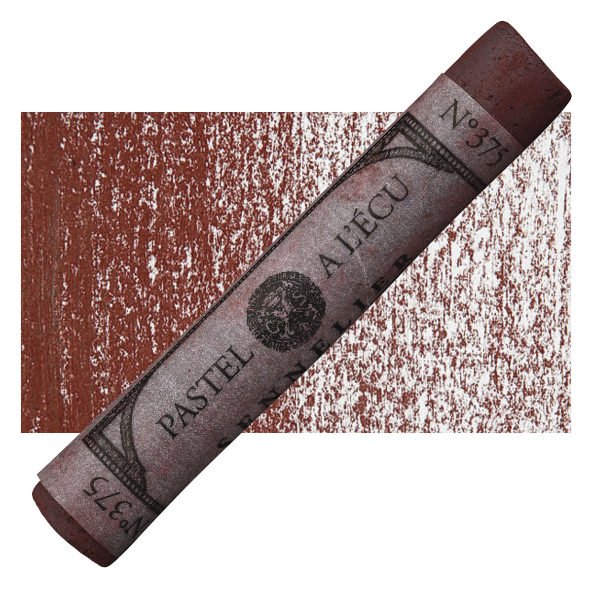 Sennelier Soft Pastel - Burnt Madder pastel and swatch