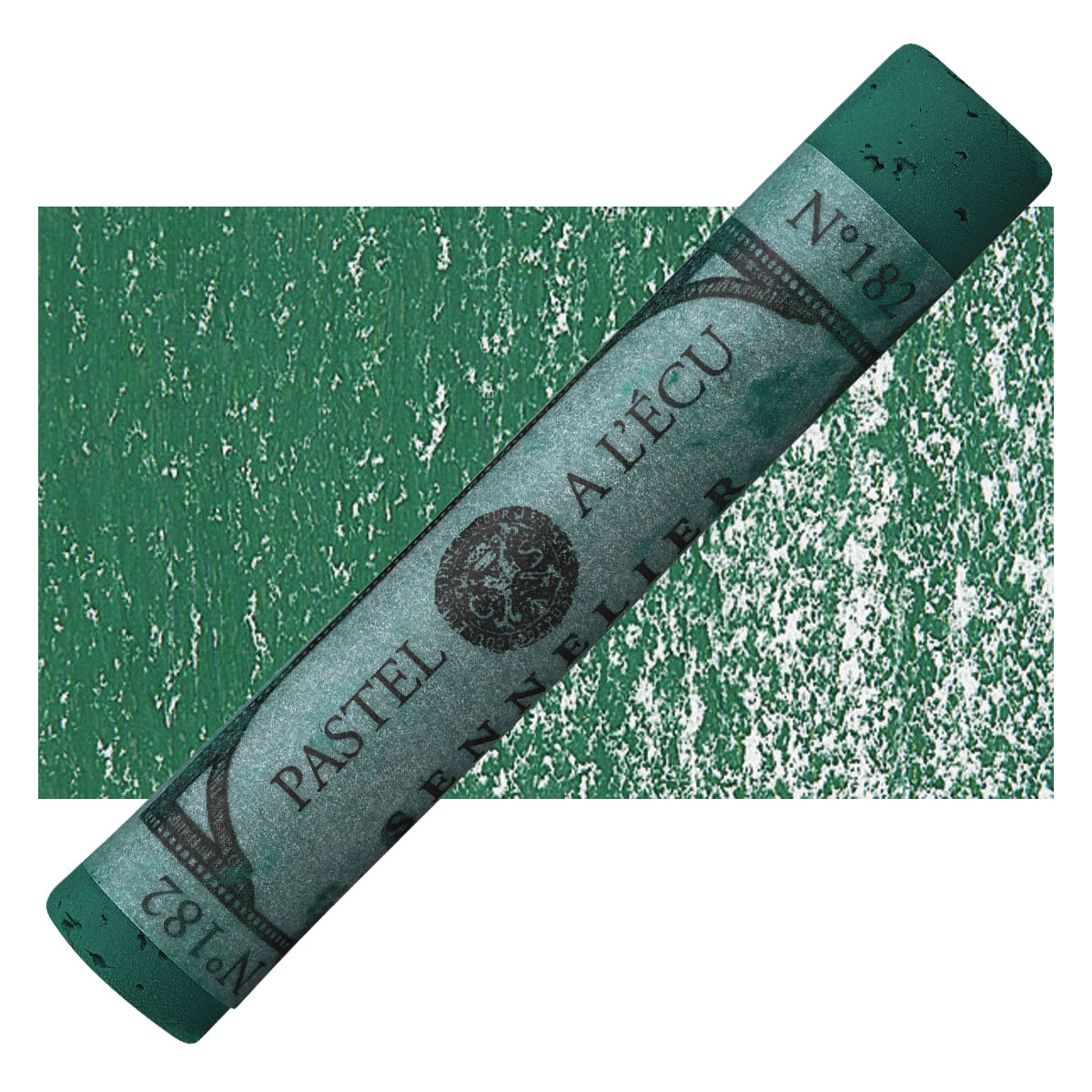 Sennelier Soft Pastel - Chromium Oxide Green 182 pastel and swatch