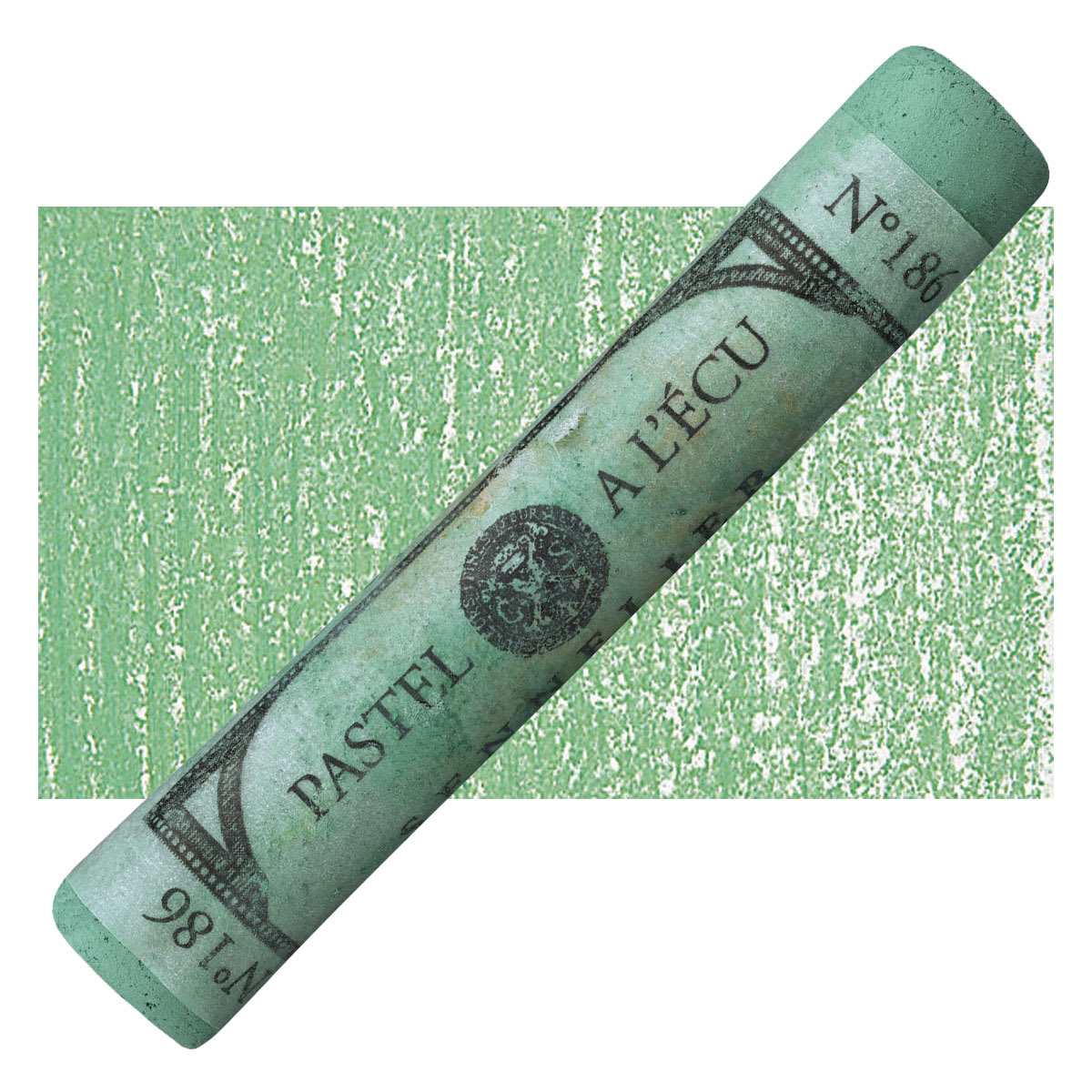 Sennelier Soft Pastel - Chromium Oxide Green 186 pastel and swatch