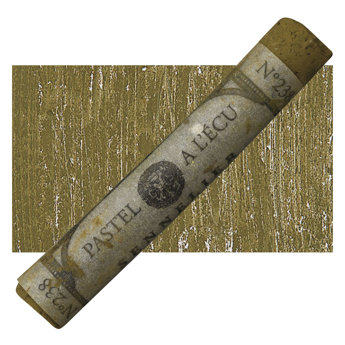 Sennelier Soft Pastel - Olive Green 238 pastel and swatch