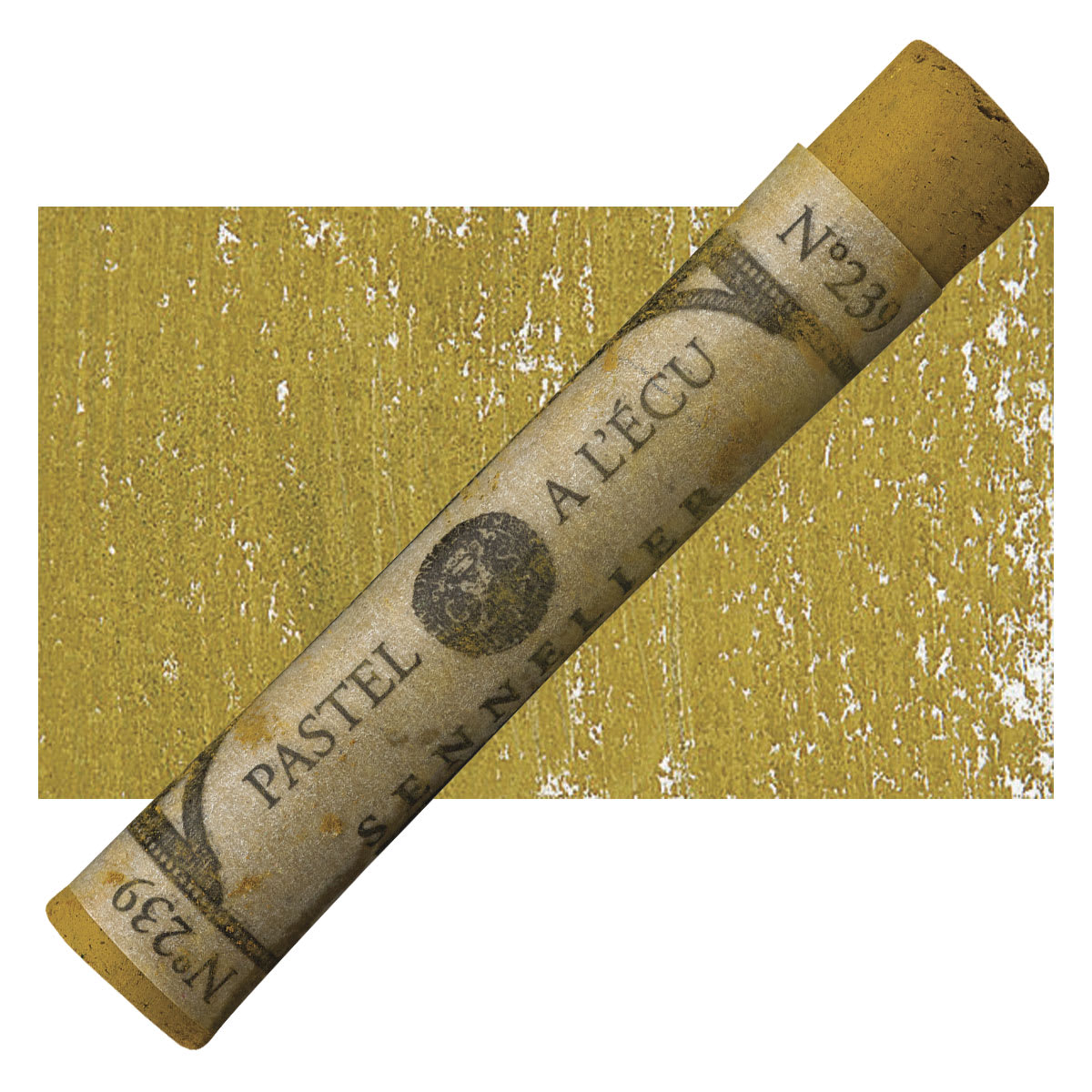 Sennelier Soft Pastel - Olive Green 239 pastel and swatch