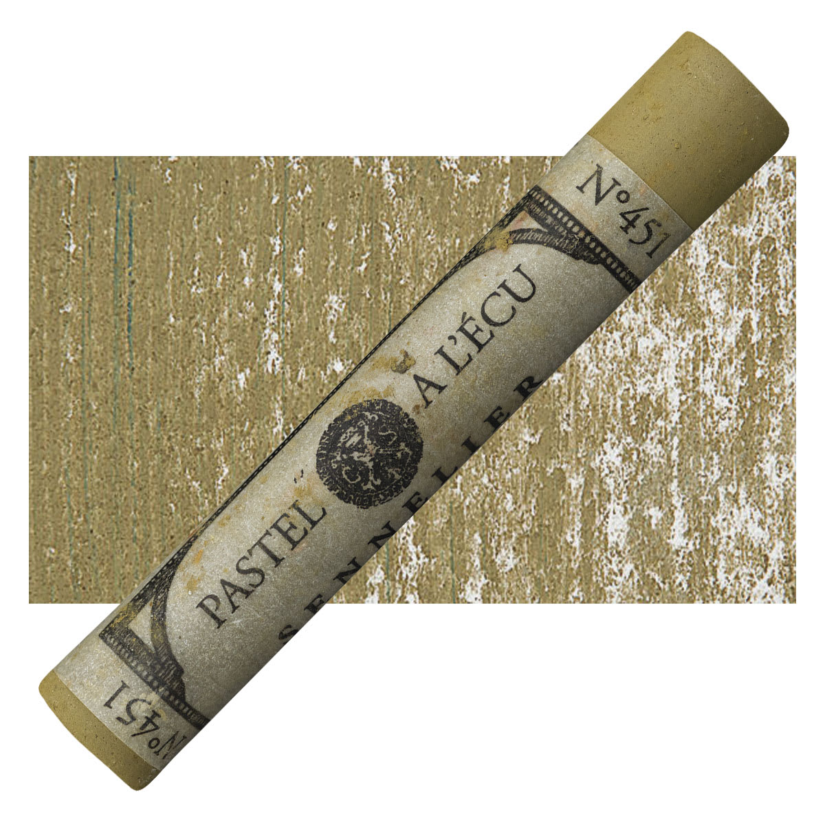 Sennelier Soft Pastel - Olive Grey 451 pastel and swatch