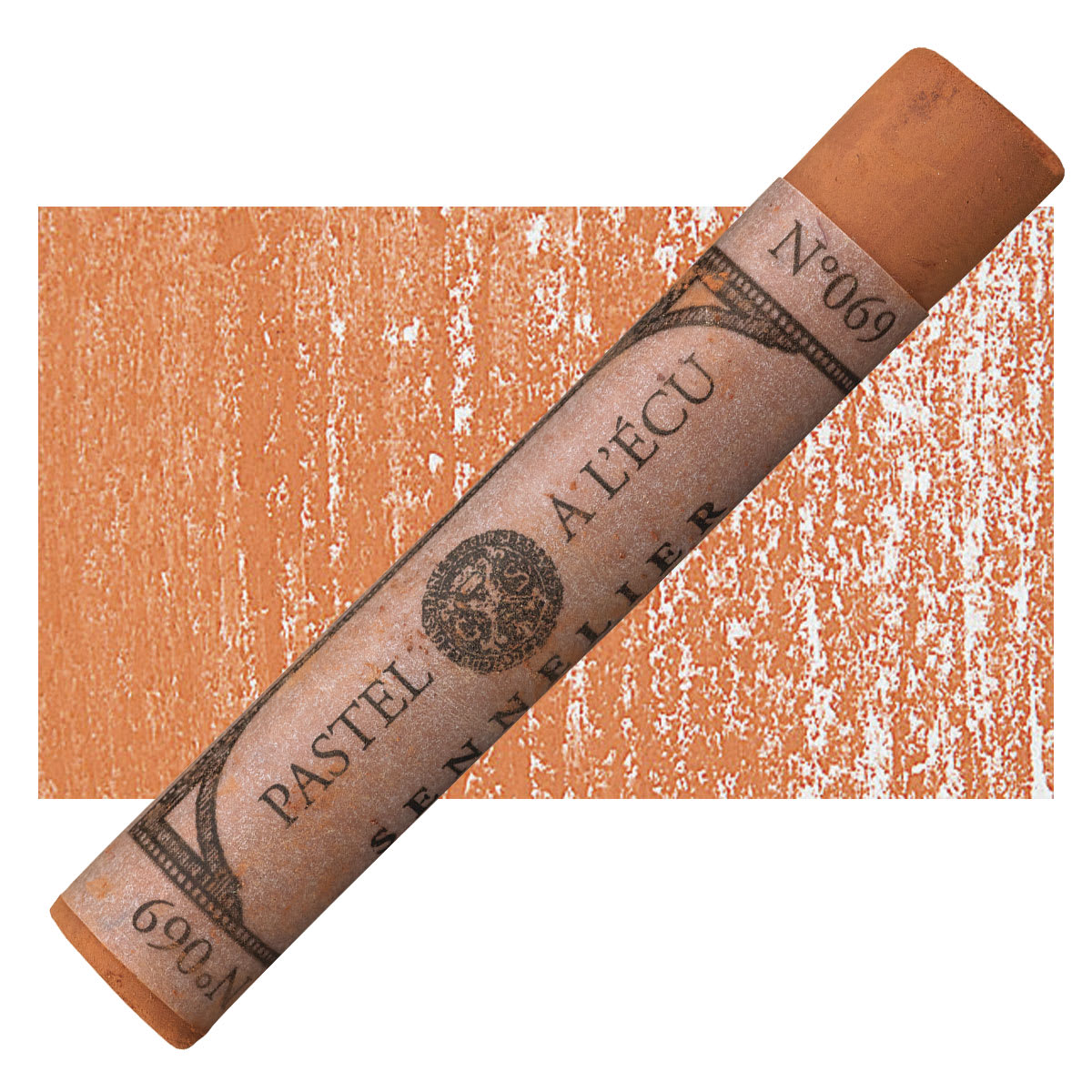 Sennelier Soft Pastel - Red Ochre 069 pastel and swatch