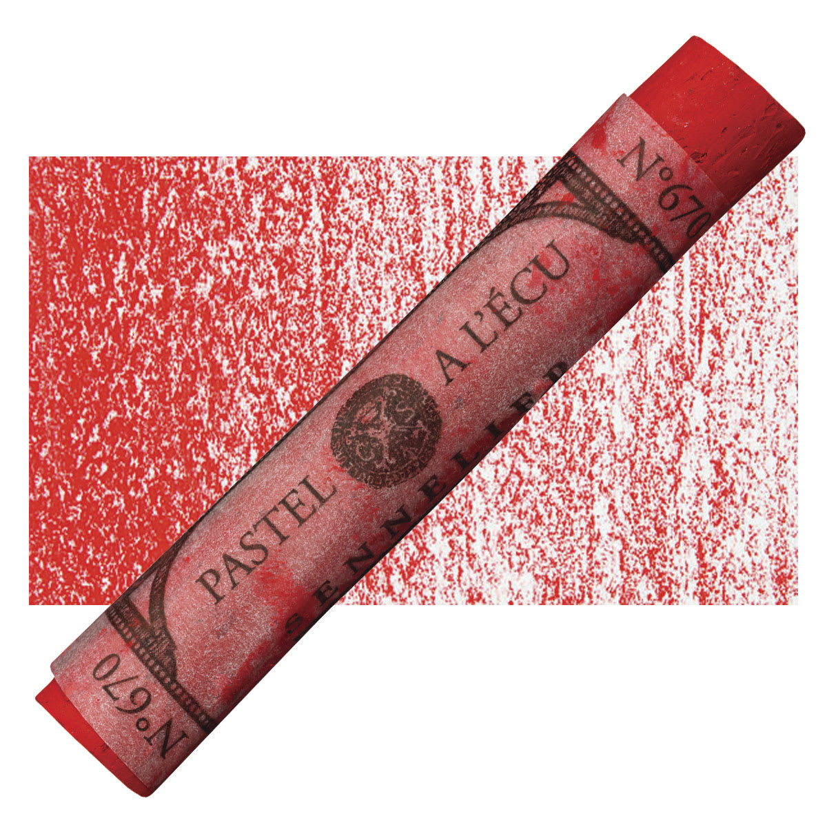 Sennelier Soft Pastel - Ruby Red 670 pastel and swatch