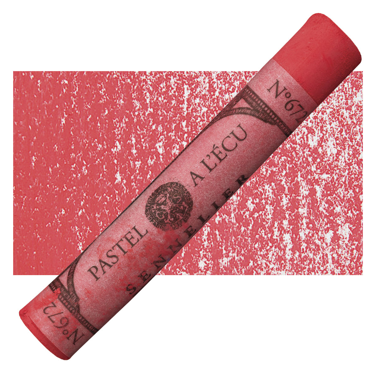 Sennelier Soft Pastel - Ruby Red 672 pastel and swatch