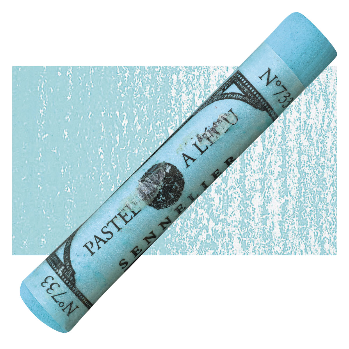 Sennelier Soft Pastel - Turquoise Blue 733 pastel and swatch