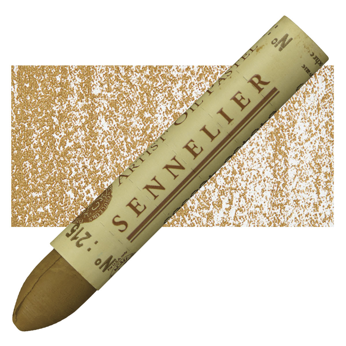 Sennelier Oil Pastel - Havana Ochre oil pastel and swatch