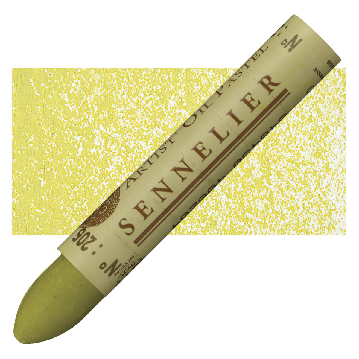 Sennelier Oil Pastel - Moss Green oil pastel and swatch