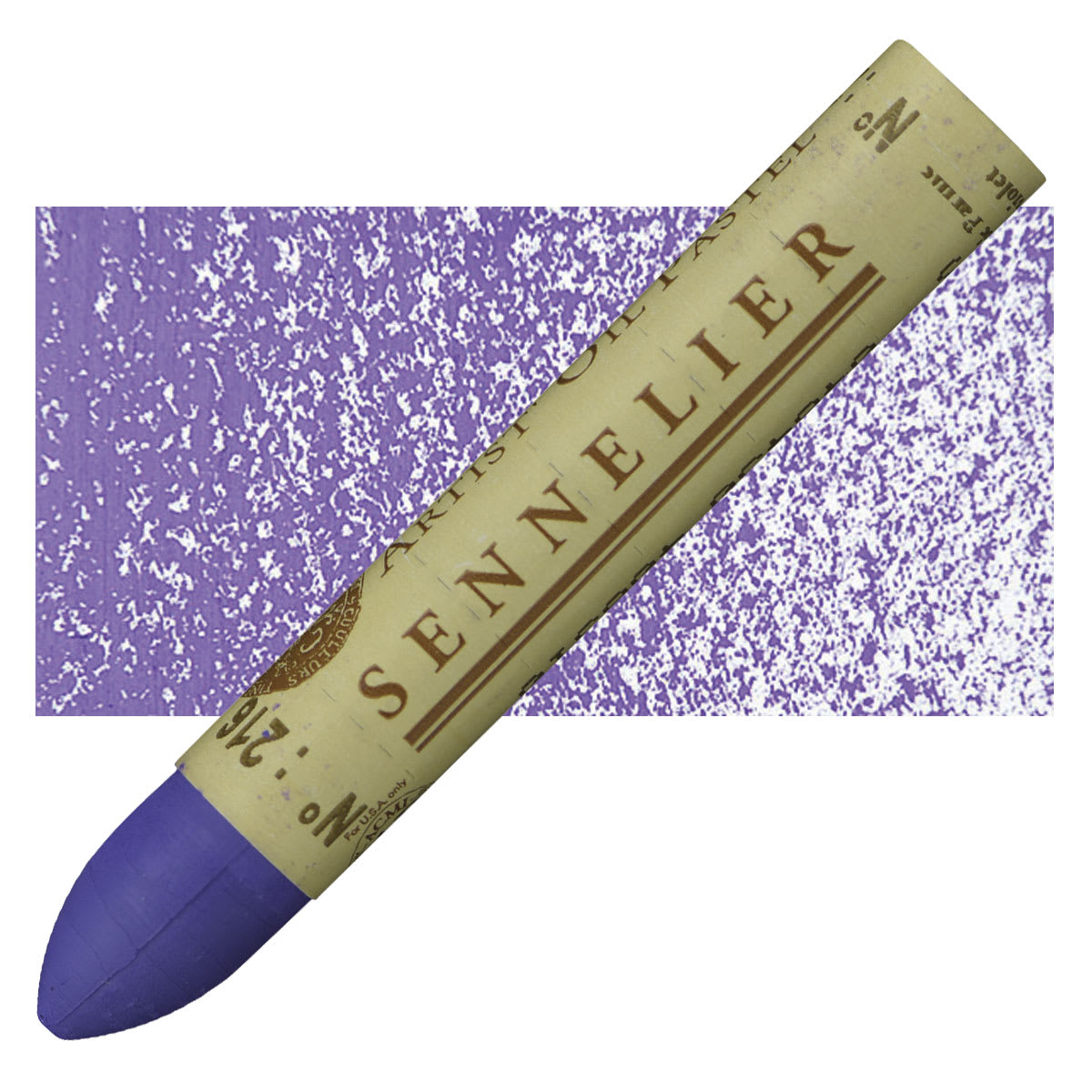 Sennelier Oil Pastel - Parma Violet oil pastel and swatch