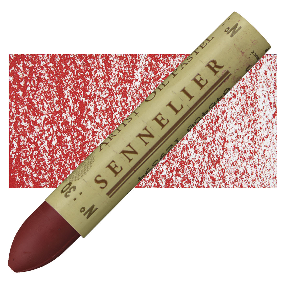 Sennelier Oil Pastel - Red Deep oil pastel and swatch