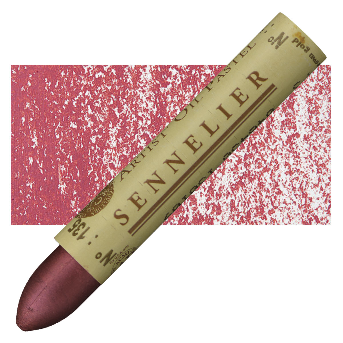 Sennelier Oil Pastel - Reddish Brown Gold oil pastel and swatch