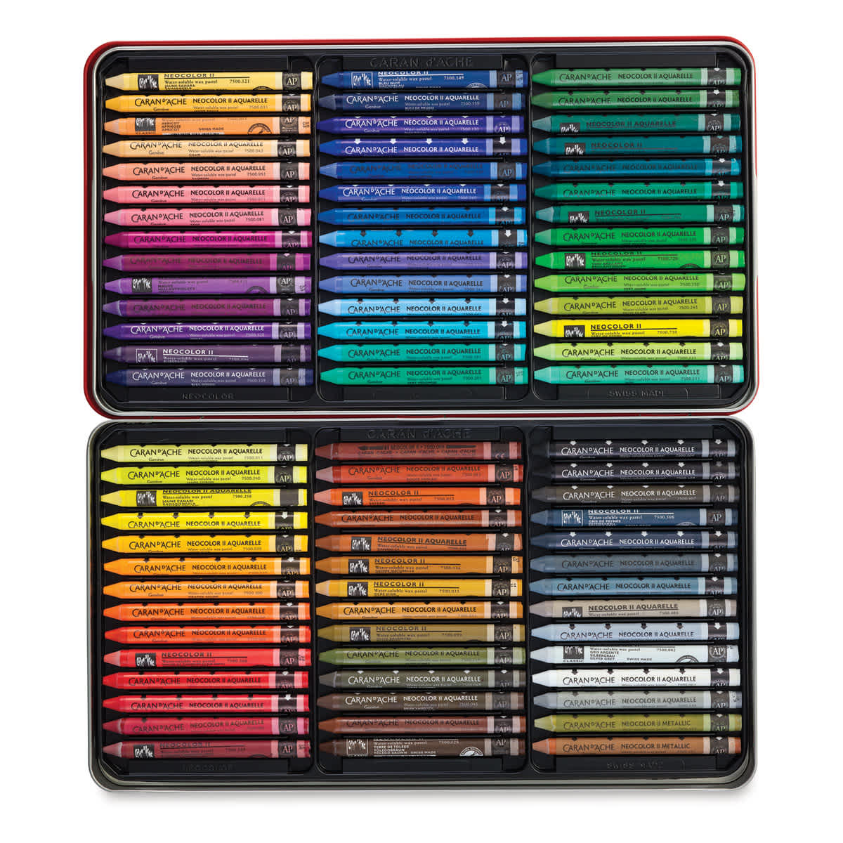 Caran d'Ache Neocolor II Aquarelle Artists' Pastels - Set of 84, Assorted Colors