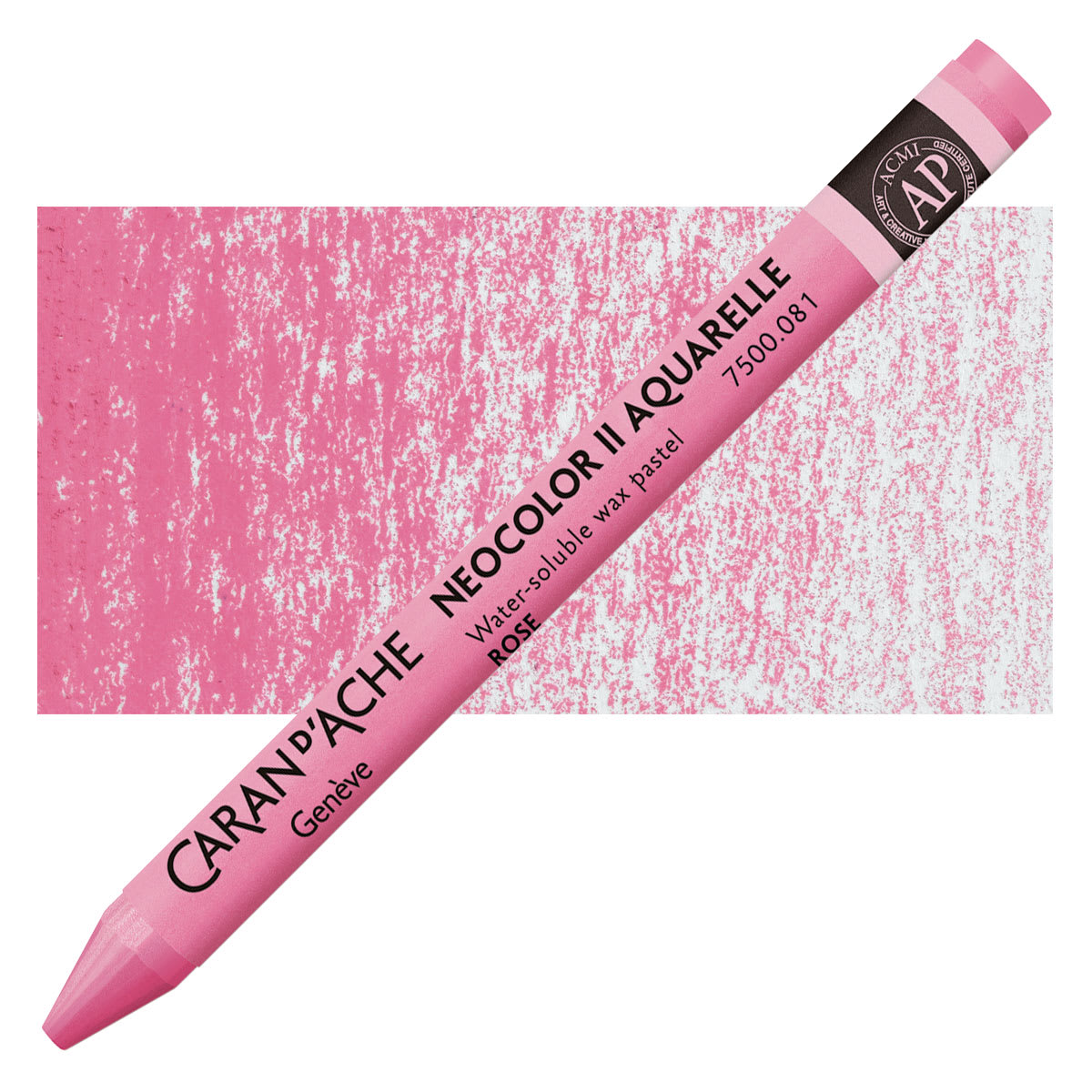 Caran d'Ache Neocolor II Aquarelle Artists' Pastel - Pink pastel and swatch