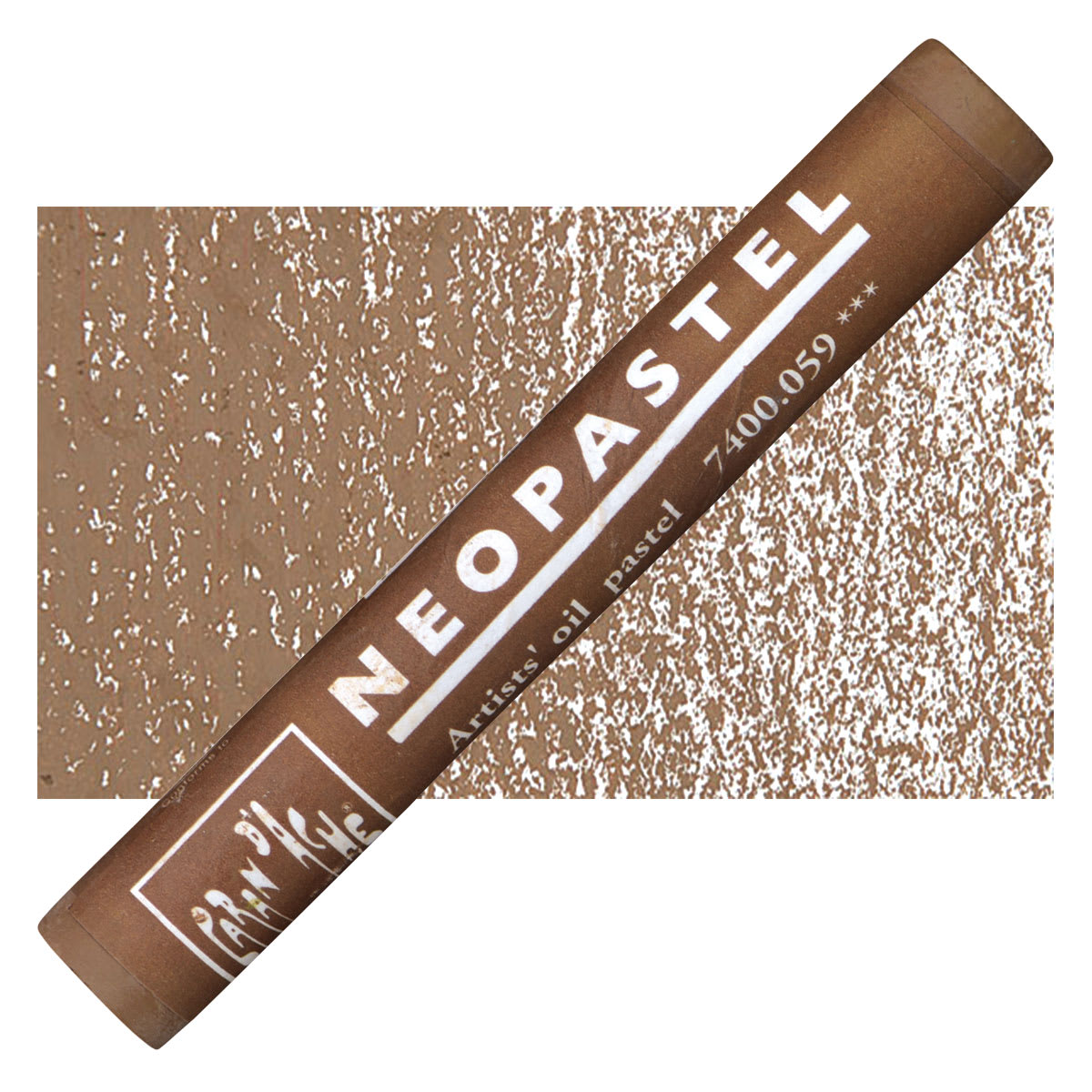 Caran d'Ache Neopastel - Brown pastel and swatch