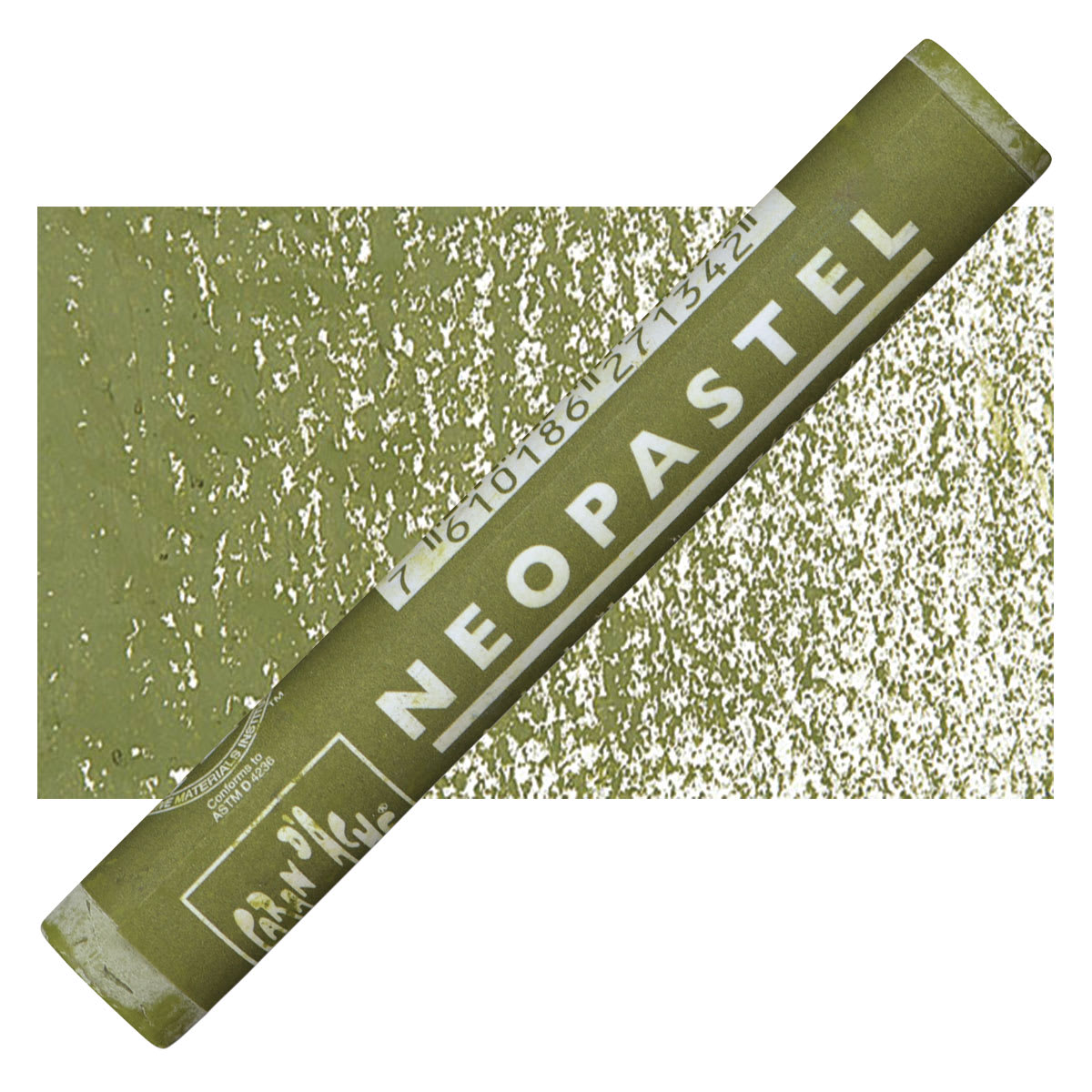 Caran d'Ache Neopastel - Olive pastel and swatch