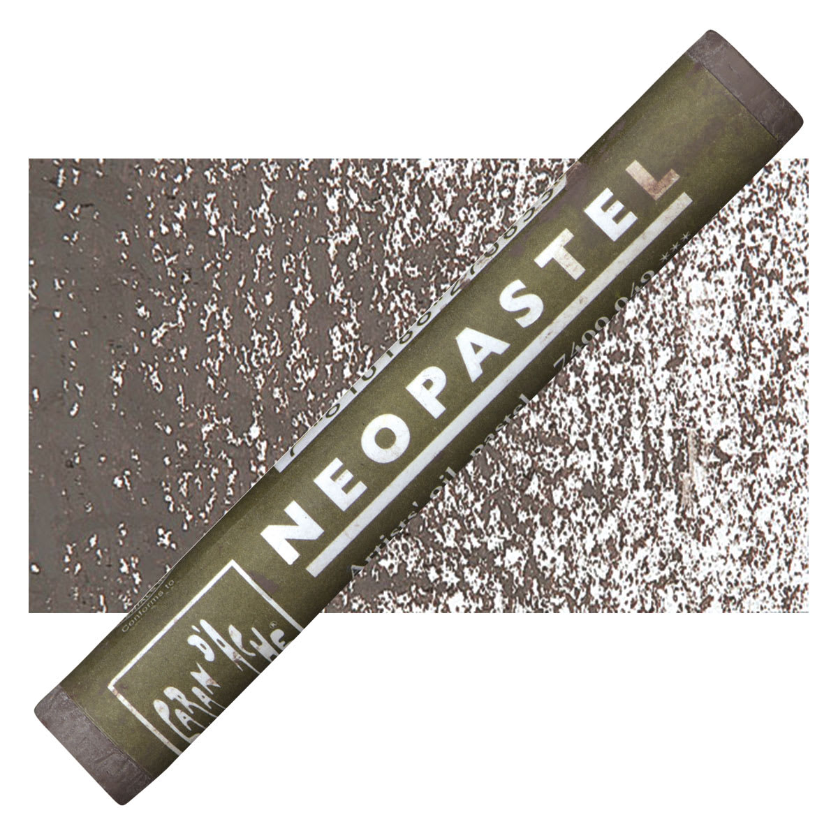 Caran d'Ache Neopastel - Raw Umber pastel and swatch