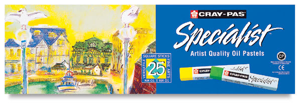 Sakura Cray-Pas Specialist Oil Pastels Sets - Top view of package of Set of 25