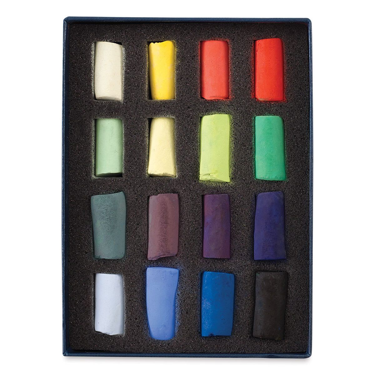 Unison Handmade Pastels - Assorted Colors, Set of 16, Half Stick (set contents)