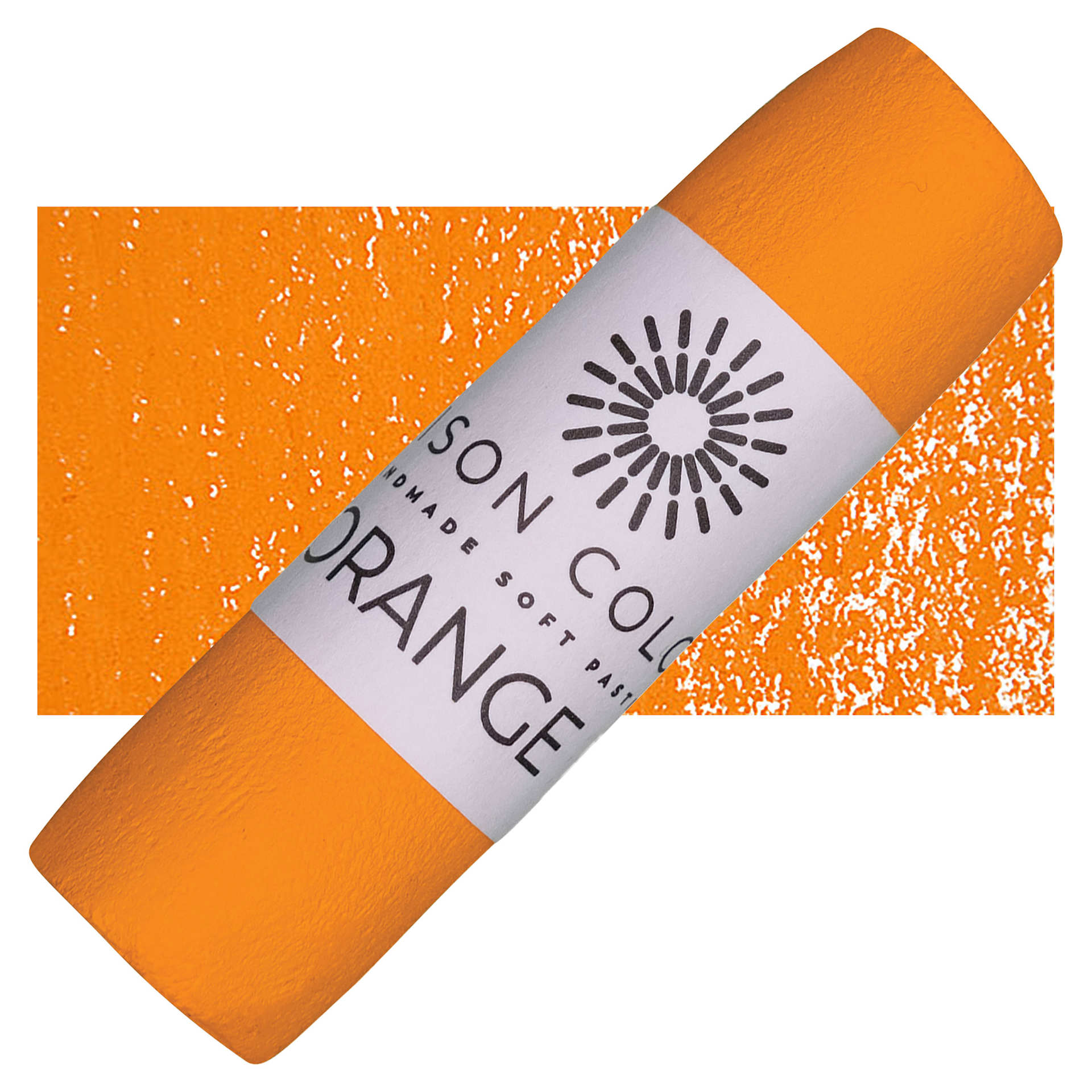 Unison Handmade Pastel - Orange 2 pastel and swatch