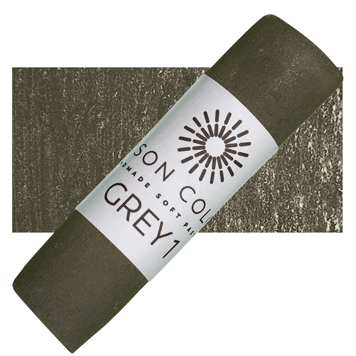 Unison Handmade Pastel - Gray 1 pastel and swatch