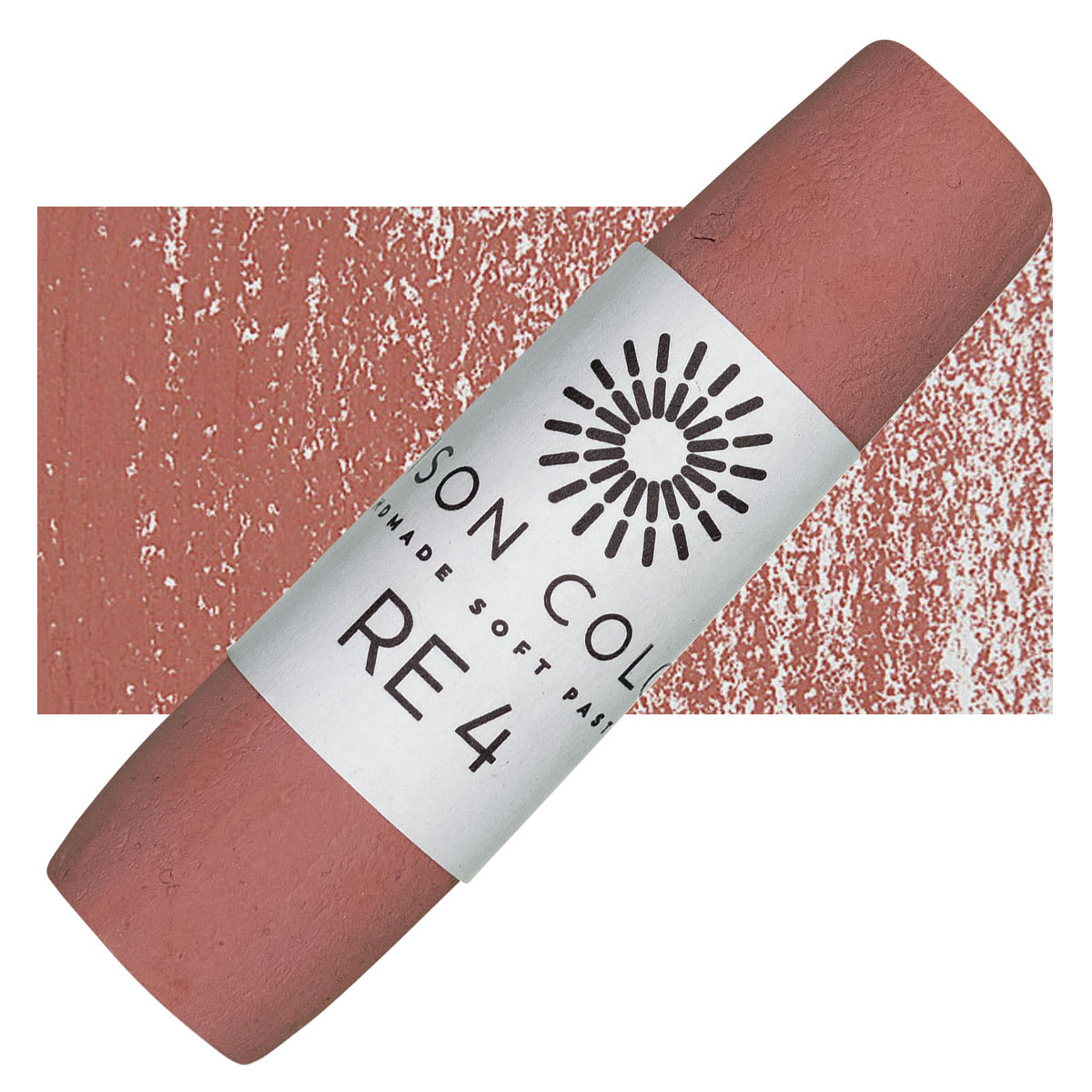 Unison Handmade Pastel - Red Earth 4 pastel and swatch