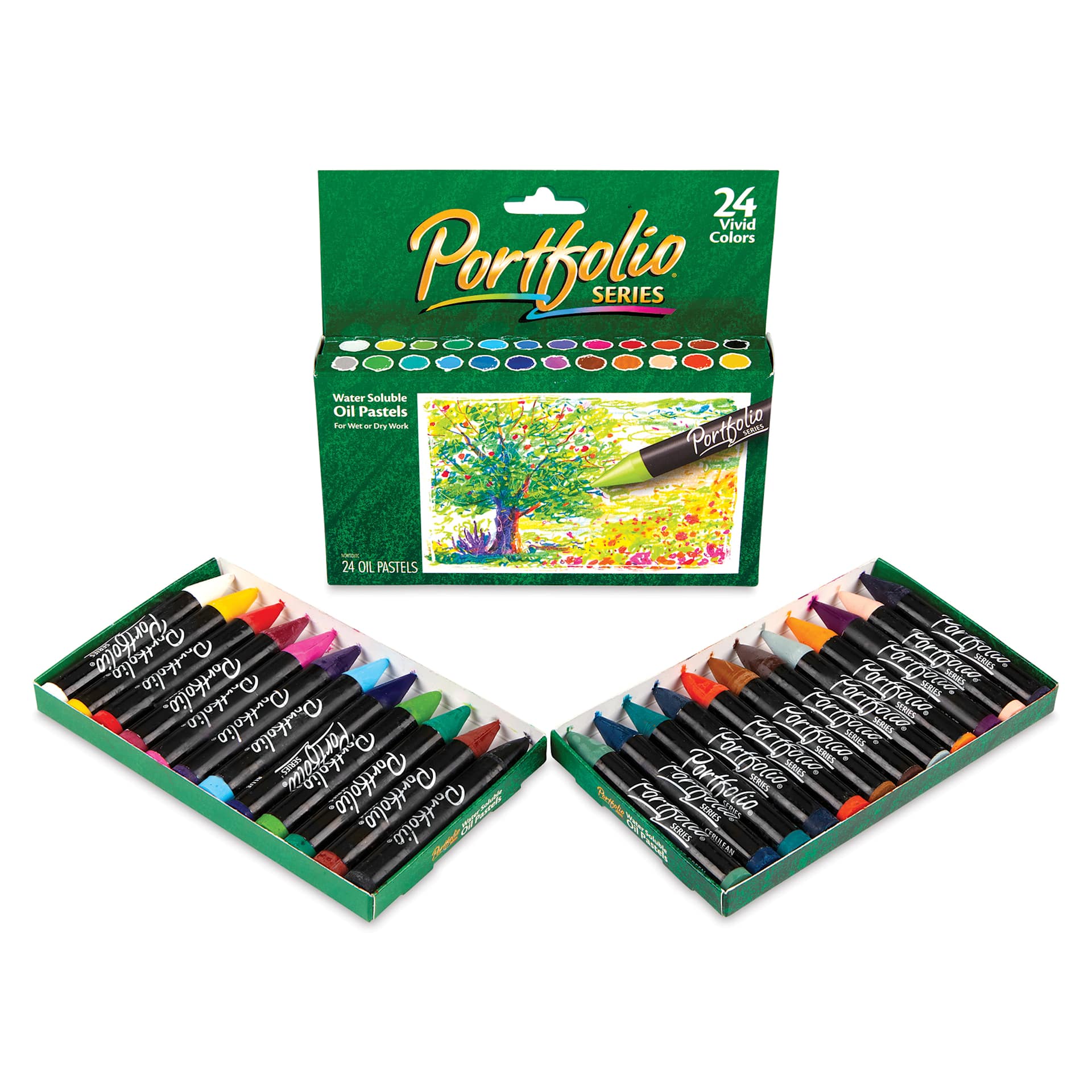 Portfolio Series Watersoluble Oil Pastel Set - Assorted Colors, Set of 24