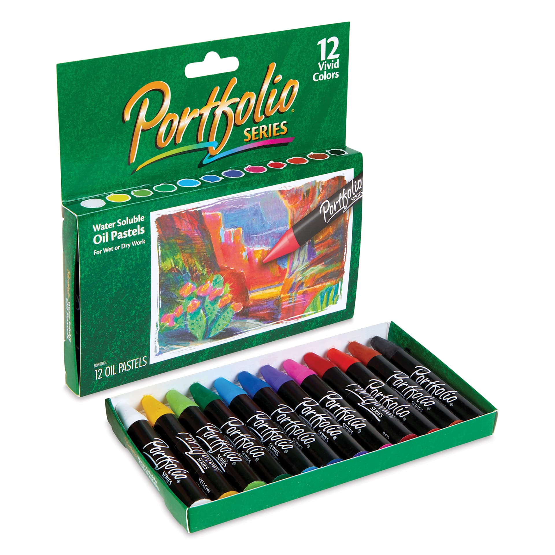 Portfolio Series Watersoluble Oil Pastel Set - Assorted Colors, Set of 12