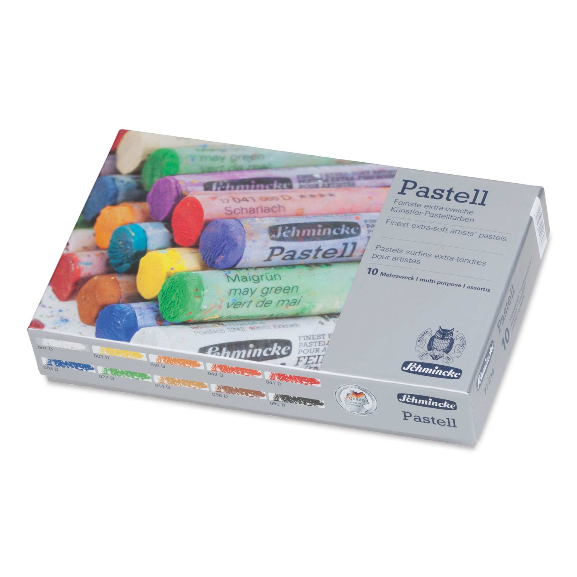 Schmincke Soft Pastels - Set of 10, Assorted Colors, Full Stick, closed