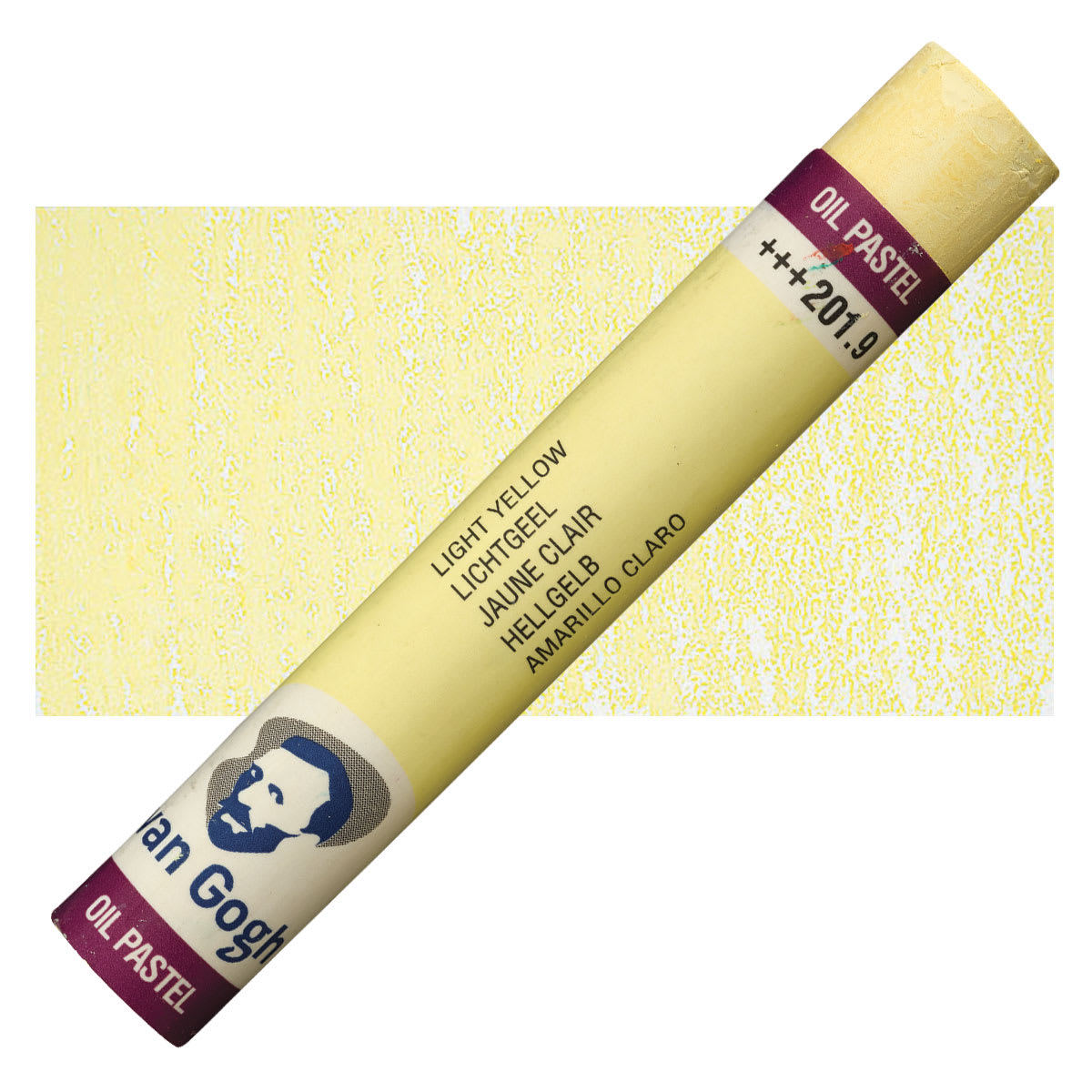 Van Gogh Oil Pastel - Light Yellow 201.9 oil pastel and swatch