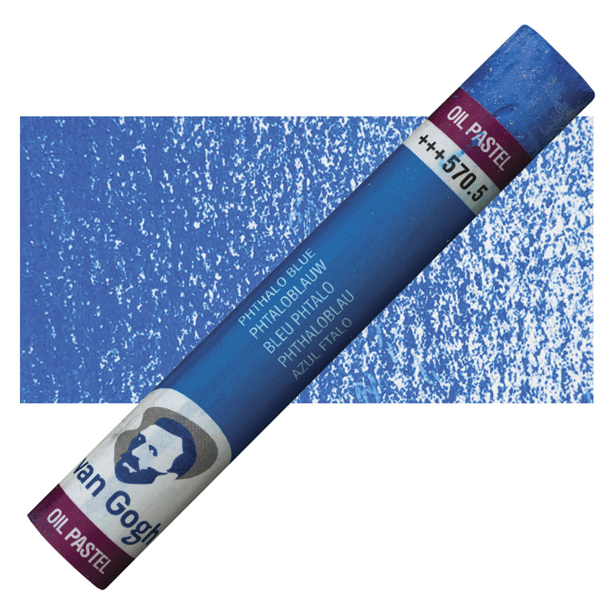 Van Gogh Oil Pastel - Phthalo Blue 570.5 oil pastel and swatch