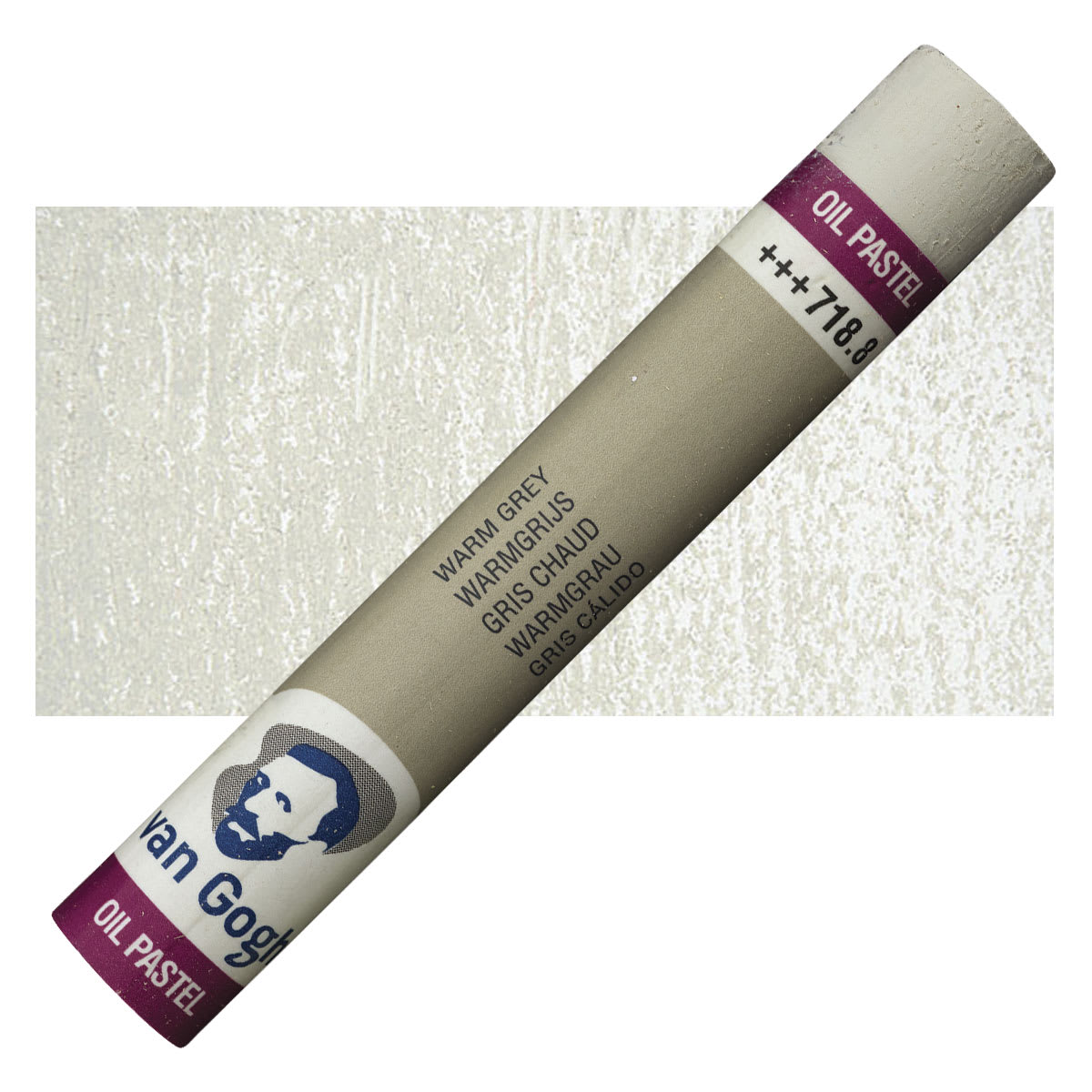 Van Gogh Oil Pastel - Warm Gray 718.8 oil pastel and swatch Van Gogh Oil Pastel - Warm Gray 718.8 oil pastel and swatch