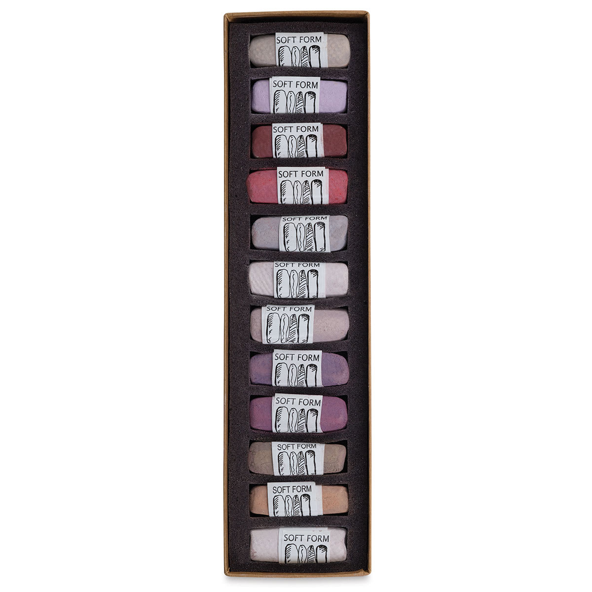 Misty Mauve, Set of 12 Pastels in Tray