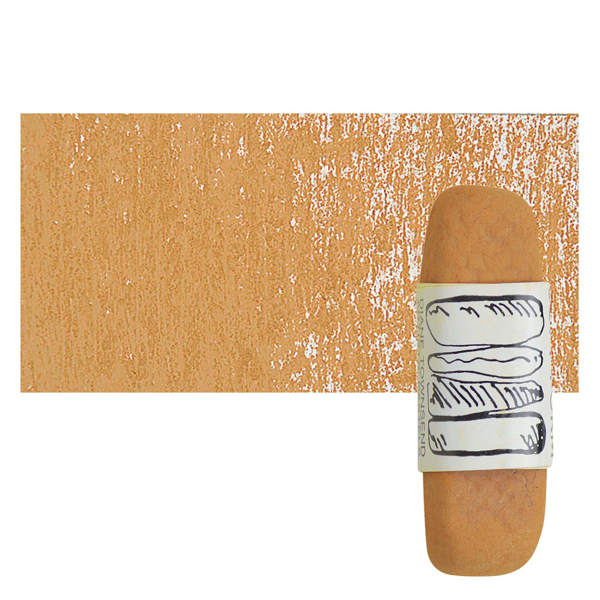 Townsend Artists' Soft Form Pastel - Pale Ochre pastel and swatch