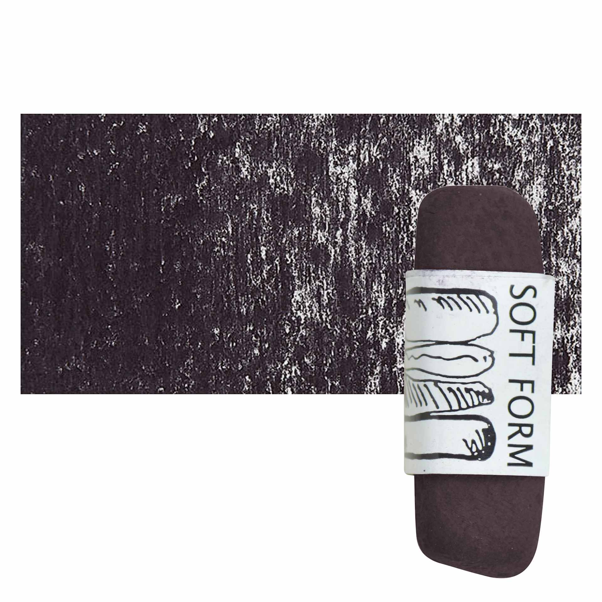 Townsend Artists' Soft Form Pastel - Dark Purple (Dark) pastel and swatch