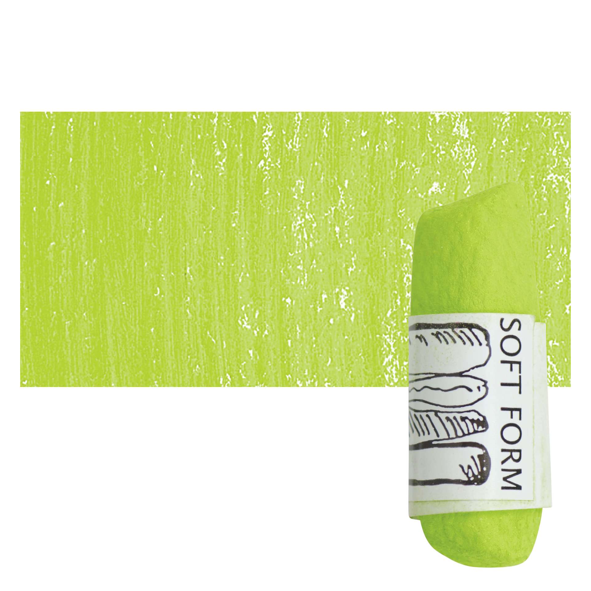 Townsend Artists' Soft Form Pastel - Moss Dark pastel and swatch