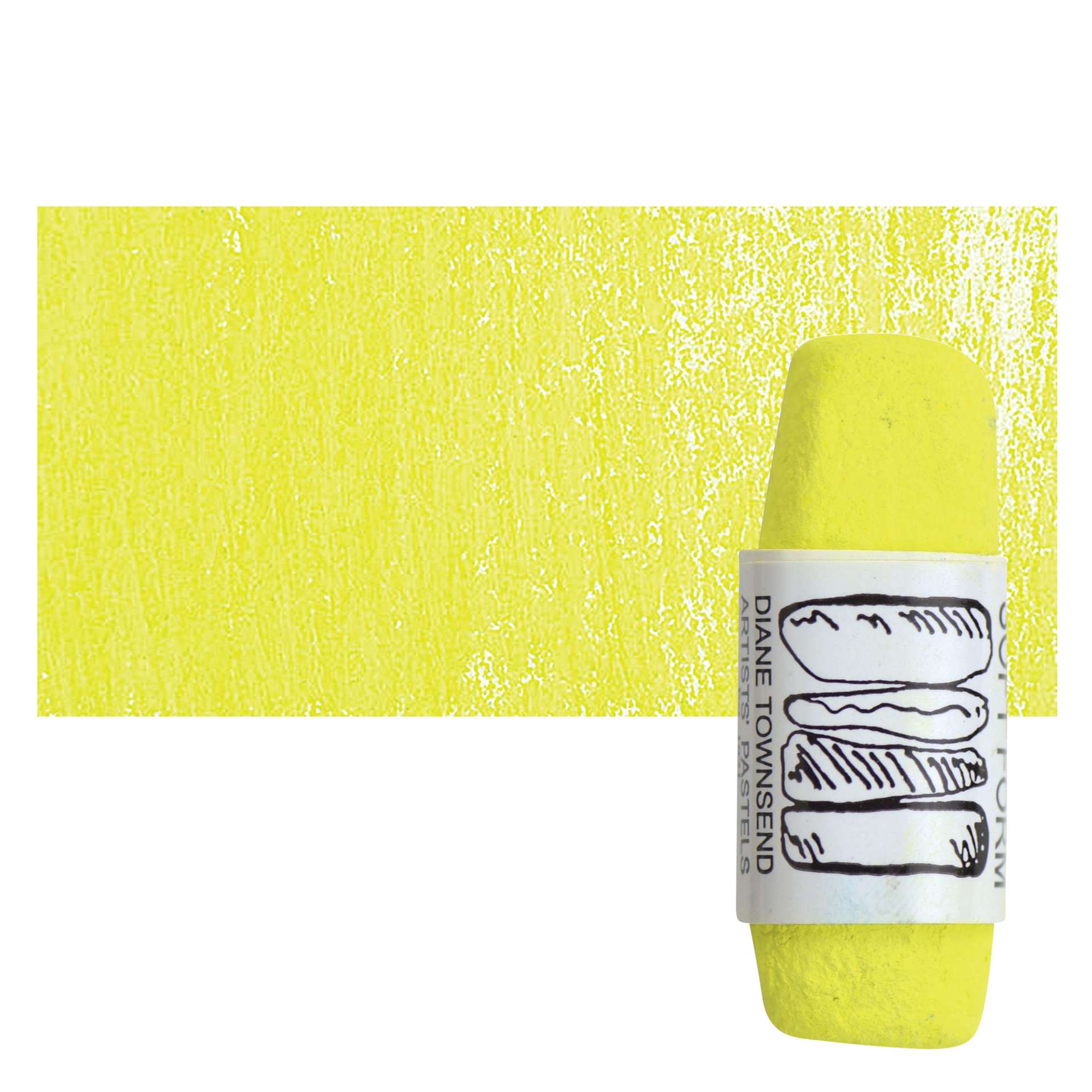 Townsend Artists' Soft Form Pastel - Chartreuse (Light) pastel and swatch