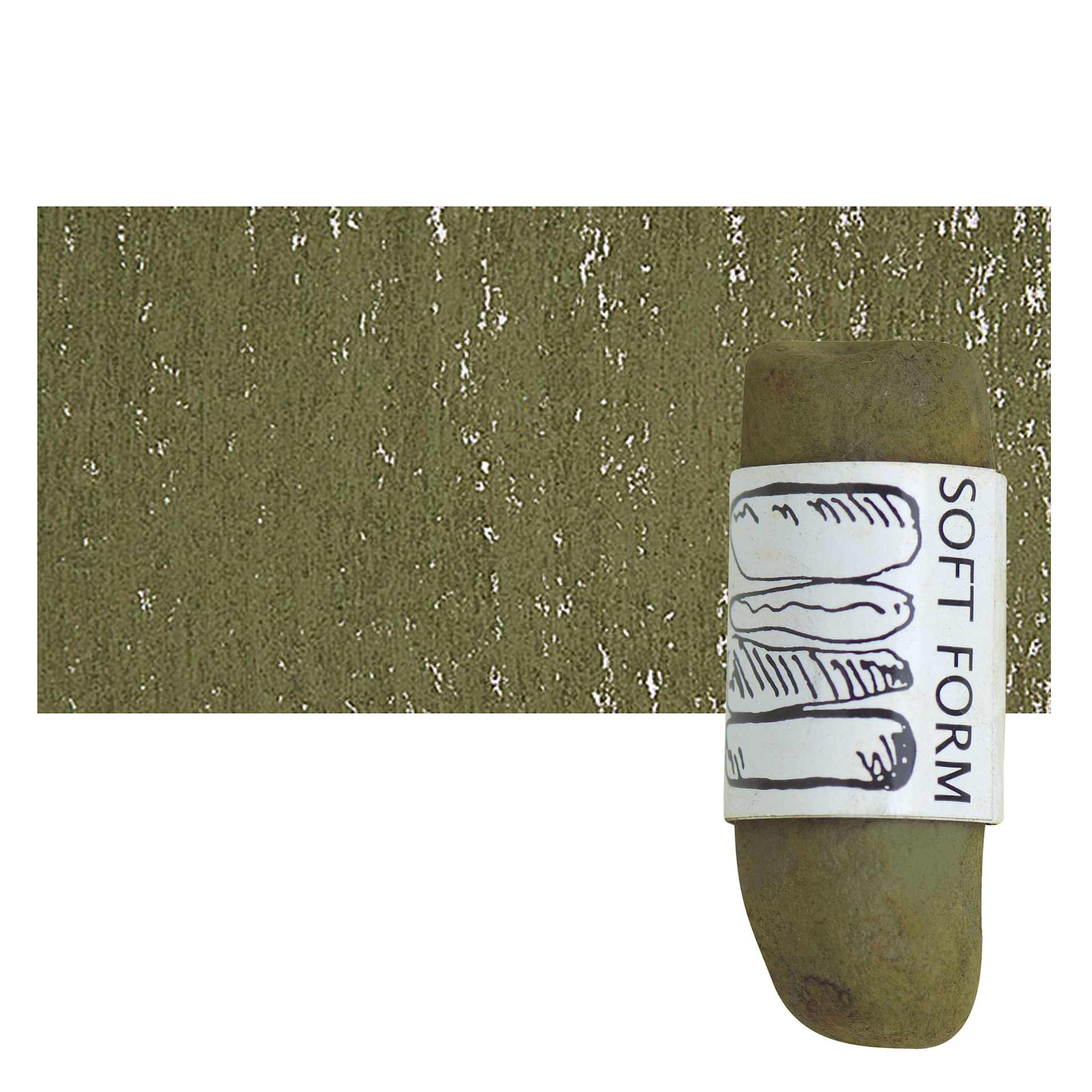 Townsend Artists' Soft Form Pastel - Tuscan Green pastel and swatch