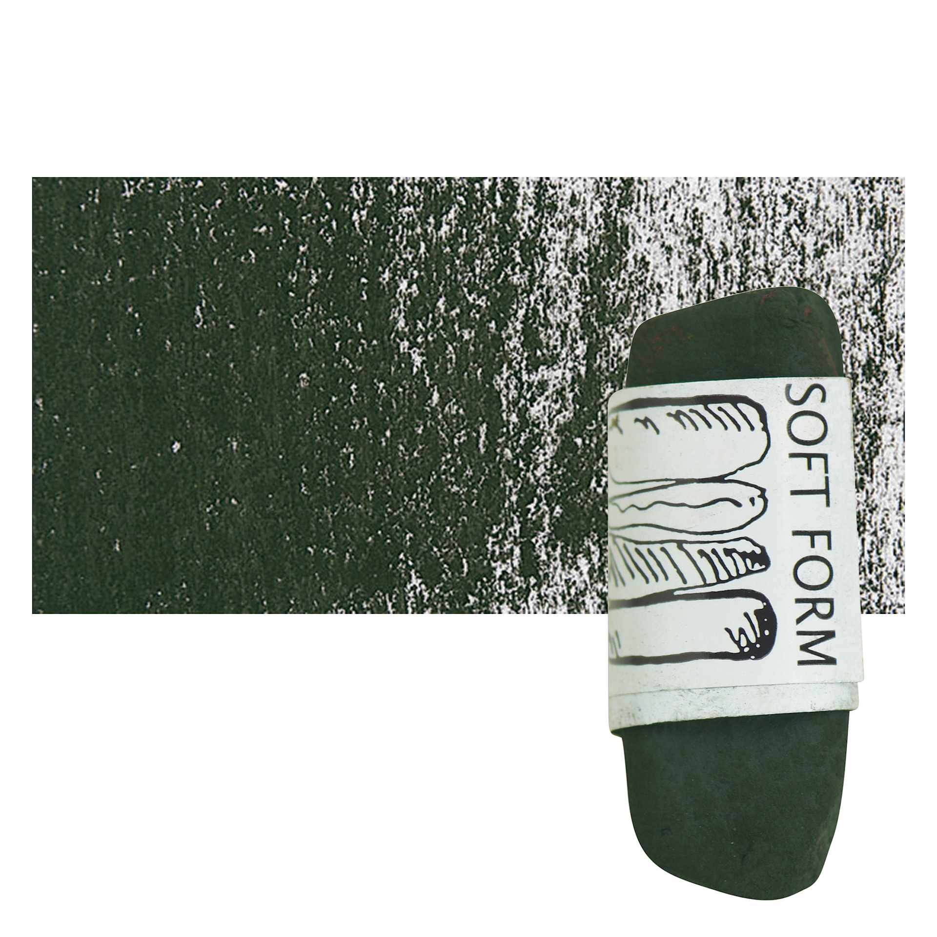 Townsend Artists' Soft Form Pastel - Dark Khaki (Dark) pastel and swatch