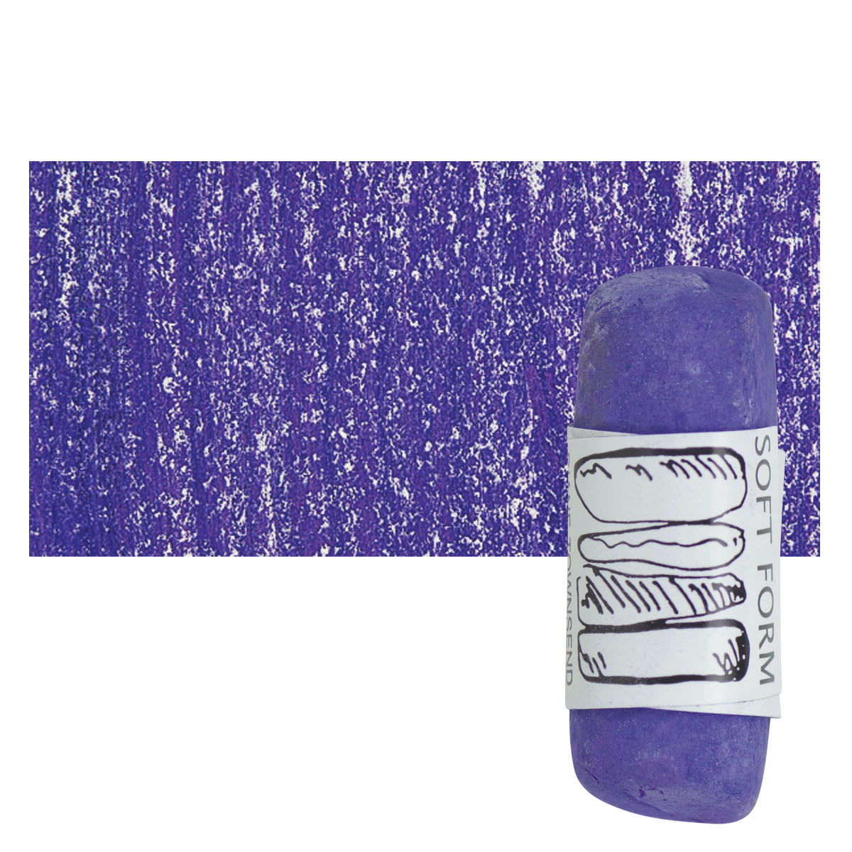 Townsend Artists' Soft Form Pastel - Bright Violet 096 pastel and swatch