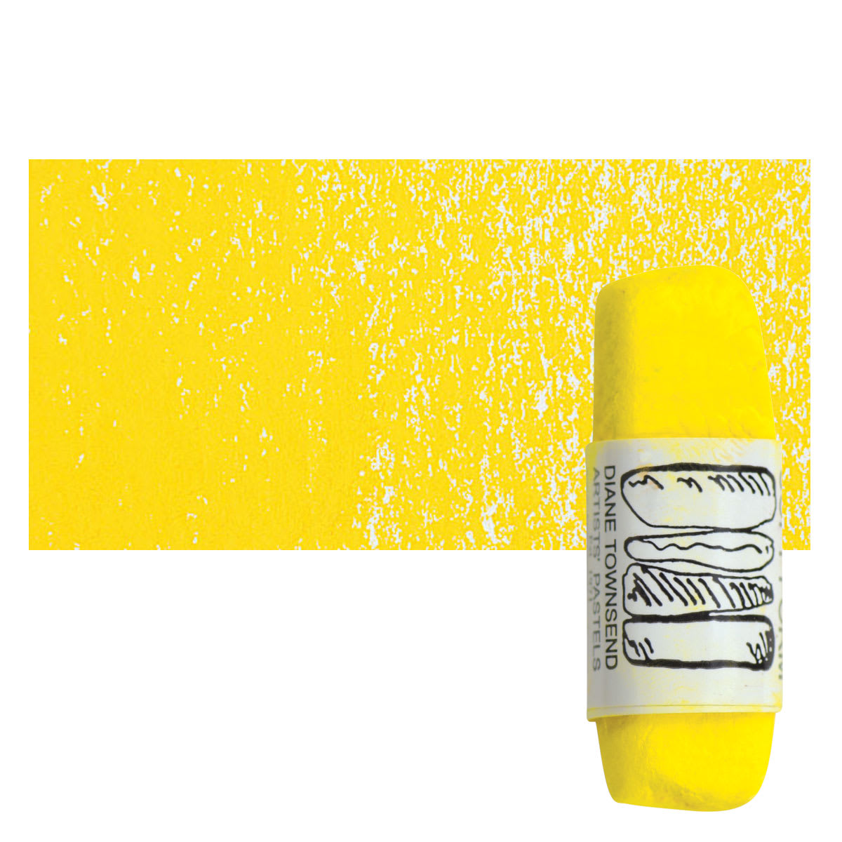 Townsend Artists' Soft Form Pastel - Cadmium Yellow Deep (Dark) 021D pastel and swatch