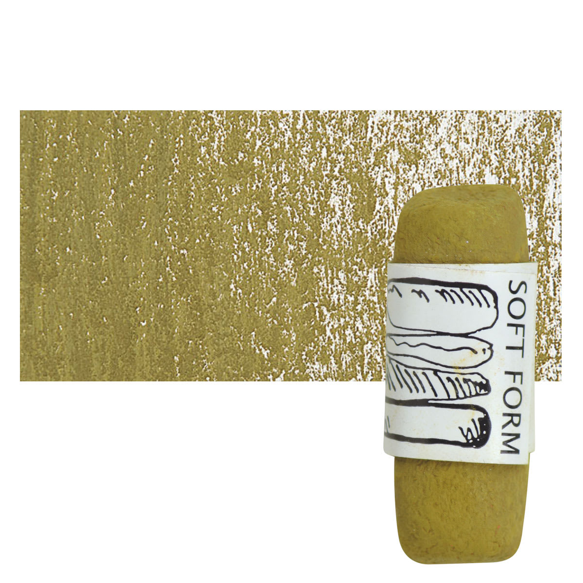 Townsend Artists' Soft Form Pastel - Dark Mustard (Light) pastel and swatch