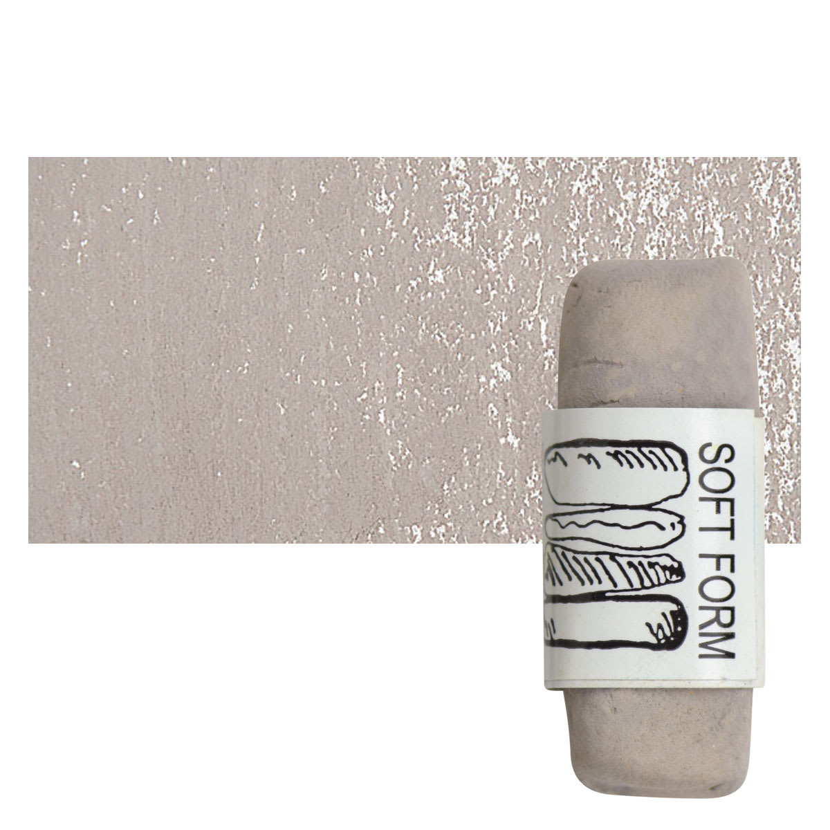 Townsend Artists' Soft Form Pastel - Dark Orange Gray pastel and swatch